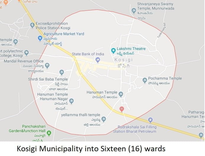 Kosigi Municipality Election to 16 Wards