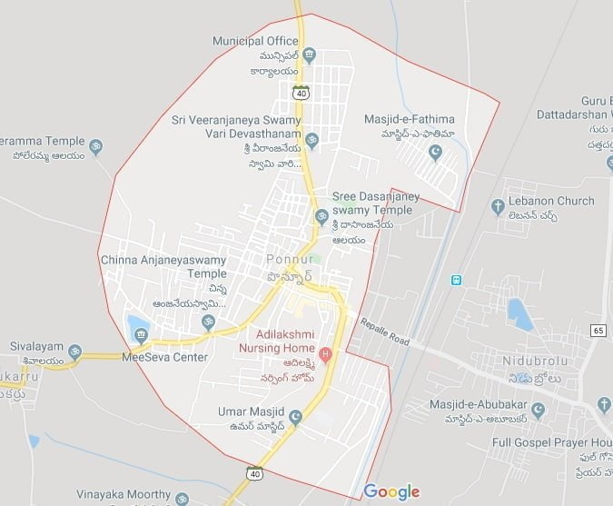 Ponnur Municipality into 31 Wards