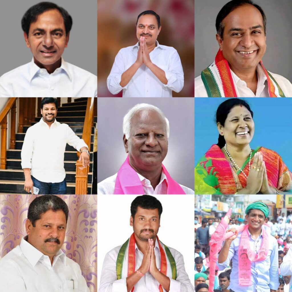 S.No	BRS MLA Candidates NAME	Party	MLA candidates Constituency
1	Bonthu Rammohan	Bharat Rashtra Samithi (BRS)	Uppal
2	Dr. Anand Methuku	Bharat Rashtra Samithi (BRS)	Vikarabad (SC)
3	Smt. Ajmeera Rekha	Bharat Rashtra Samithi (BRS)	Khanapur (ST)
4	Smt. Gongidi Sunitha	Bharat Rashtra Samithi (BRS)	Alair
5	Smt. Haripriya Banoth	Bharat Rashtra Samithi (BRS)	Yellandu (ST)
6	Smt. M. Padma Devender Reddy	Bharat Rashtra Samithi (BRS)	Medak
7	Smt. Patlolla Sabitha Indra Reddy	Bharat Rashtra Samithi (BRS)	Maheswaram
8	Sri Ajay Kumar Puvvada	Bharat Rashtra Samithi (BRS)	Khammam
9	Sri Alla Venkateswar Reddy	Bharat Rashtra Samithi (BRS)	Devarkadra
10	Sri Allola Indra Karan Reddy	Bharat Rashtra Samithi (BRS)	Nirmal
11	Sri Anjaiah Yelganamoni	Bharat Rashtra Samithi (BRS)	Shadnagar
12	Sri Arekapudi Gandhi	Bharat Rashtra Samithi (BRS)	Serilingampally
13	Sri Aroori Ramesh	Bharat Rashtra Samithi (BRS)	Wardhannapet (SC)
14	Sri Ashannagari Jeevan Reddy	Bharat Rashtra Samithi (BRS)	Armur
15	Sri Athram Sakku	Bharat Rashtra Samithi (BRS)	Asifabad (ST)
16	Sri Balka Suman	Bharat Rashtra Samithi (BRS)	Chennur (SC)
17	Sri Bandla Krishna Mohan Reddy	Bharat Rashtra Samithi (BRS)i	Gadwal
18	Sri Banoth Shankar Nayak	Bharat Rashtra Samithi (BRS)	Mahabubabad (ST)
19	Sri Beeram Harshavardhan Reddy	Bharat Rashtra Samithi (BRS)	Kollapur
20	Sri Bigala Ganesh	Bharat Rashtra Samithi (BRS)	Nizamabad(Urban)
21	Sri Bollam Mallaiah Yadav	Bharat Rashtra Samithi (BRS)	Kodad
22	Sri Challa Dharma Reddy	Bharat Rashtra Samithi (BRS)	Parkal
23	Sri Chamakura. Malla Reddy	Bharat Rashtra Samithi (BRS)	Medchal
24	Sri Charlakola Laxma Reddy	Bharat Rashtra Samithi (BRS)	Jadcherla
25	Sri Chilumula Madan Reddy	Bharat Rashtra Samithi (BRS)	Narsapur
26	Sri Chirumarthi Lingaiah	Bharat Rashtra Samithi (BRS)	Nakrekal (SC)
27	Sri Chittem Ram Mohan Reddy	Bharat Rashtra Samithi (BRS)	Makthal
28	Sri D. S. Redya Naik	Bharat Rashtra Samithi (BRS)	Dornakal (ST)​
29	Sri Danam Nagender	Bharat Rashtra Samithi (BRS)	Khairatabad
30	Sri Dasyam Vinay Bhasker	Bharat Rashtra Samithi (BRS)	Warangal West
31	Sri Dayakar Rao Errabelli	Bharat Rashtra Samithi (BRS)	Palakurthi​
32	Sri Devi Reddy Sudheer Reddy	Bharat Rashtra Samithi (BRS)	Lal Bahadur Nagar
33	Sri Diwakar Rao Nadipelli	Bharat Rashtra Samithi (BRS)	Mancherial
34	Sri Dr Sanjay Kumar. M	Bharat Rashtra Samithi (BRS)	Jagtial
35	Sri Dr. Thatikonda Rajaiah	Bharat Rashtra Samithi (BRS)	Ghanpur (SC)
36	Sri Durgam Chinnaiah	Bharat Rashtra Samithi (BRS)	Bellampalli (SC)
37	Sri Gadari Kishore Kumar	Bharat Rashtra Samithi (BRS)	Tungaturthi (SC)
38	Sri Gaddigari Vittal Reddy	Bharat Rashtra Samithi (BRS)	Mudhole
39	Sri Gampa Govardhan	Bharat Rashtra Samithi (BRS)	Kamareddy
40	Sri Gandra Venkata Ramana Reddy	Bharat Rashtra Samithi (BRS)	Bhupalpally
41	Sri Gangula Kamalakar	Bharat Rashtra Samithi (BRS)	Karimnagar
42	Sri Goverdhan Baji Reddy	Bharat Rashtra Samithi (BRS)	Nizamabad (Rural)
43	Sri Gudem Mahipal Reddy	Bharat Rashtra Samithi (BRS)	Patancheru
44	Sri Guntakandla Jagadish Reddy	Bharat Rashtra Samithi (BRS)	Suryapet
45	Sri Gurka Jaipal Yadav	Bharat Rashtra Samithi (BRS)	Kalwakurthy
46	Sri Guvvala Balaraju	Bharat Rashtra Samithi (BRS)	Achampet (SC)
47	Sri Hanmanth Shinde	Bharat Rashtra Samithi (BRS)	Jukkal (SC)
48	Sri Jajala Surender	Bharat Rashtra Samithi (BRS)	Yella Reddy
49	Sri Jogu Ramanna	Bharat Rashtra Samithi (BRS)	Adilabad
50	Sri K. Taraka Rama Rao	Bharat Rashtra Samithi (BRS)	Sircilla
51	Sri K.P. Vivekanand	Bharat Rashtra Samithi (BRS)	Quthbullapur
52	Sri Kale Yadaiah	Bharat Rashtra Samithi (BRS)	Chevella (SC)
53	Sri Kaleru Venkatesh	Bharat Rashtra Samithi (BRS)	Amberpet
54	Sri Kalvakuntla Chandrashekar Rao	Bharat Rashtra Samithi (BRS)	Gajwel
55	Sri Kalvakuntla Vidya Sagar Rao	Bharat Rashtra Samithi (BRS)	Koratla
56	Sri Kancharla Bhupal Reddy	Bharat Rashtra Samithi (BRS)	Nalgonda
57	Sri Kandala Upender Reddy	Bharat Rashtra Samithi (BRS)	Palair
58	Sri Koneru​ Konappa	Bharat Rashtra Samithi (BRS)	Sirpur
59	Sri Koninty Manik Rao	Bharat Rashtra Samithi (BRS)	Zahirabad (SC)
60	Sri Koosukuntla Prabhakar Reddy	Bharat Rashtra Samithi (BRS)	Munugode
61	Sri Koppula Eshwar	Bharat Rashtra Samithi (BRS)	Dharmapuri (SC)
62	Sri Koppula Mahesh Reddy	Bharat Rashtra Samithi (BRS)	Pargi
63	Sri Kranthi Kiran Chanti	Bharat Rashtra Samithi (BRS)	Andole (SC)
64	Sri Madhavaram Krishna Rao	Bharat Rashtra Samithi (BRS)	Kukatpalle
65	Sri Maganti Gopinath	Bharat Rashtra Samithi (BRS)	Jubilee Hills
66	Sri Maha Reddy Bhupal Reddy	Bharat Rashtra Samithi (BRS)	Narayankhed
67	Sri Manchireddy Kishan Reddy	Bharat Rashtra Samithi (BRS)	Ibrahimpatnam
68	Sri Manohar Reddy Dasari	Bharat Rashtra Samithi (BRS)	Peddapalli
69	Sri Marri Janardhan Reddy	Bharat Rashtra Samithi (BRS)	Nagarkurnool
70	Sri Mecha Nageswara Rao	Bharat Rashtra Samithi (BRS)	Aswaraopeta (ST)
71	Sri Muta Gopal	Bharat Rashtra Samithi (BRS)	Musheerabad
72	Sri Muthireddy Yadagiri Reddy	Bharat Rashtra Samithi (BRS)	Jangaon
73	Sri Mynampally Hanumanth Rao	Bharat Rashtra Samithi (BRS)	Malkajgiri
74	Sri Nallamothu Bhaskar Rao	Bharat Rashtra Samithi (BRS)	Miryalaguda
75	Sri Narender Nannapuneni	Bharat Rashtra Samithi (BRS)	Warangal East
76	Sri Nomula Bhagath	Bharat Rashtra Samithi (BRS)	Nagarjuna Sagar
77	Sri P Rohith Reddy	Bharat Rashtra Samithi (BRS)	Tandur
78	Sri Pailla Shekar Reddy	Bharat Rashtra Samithi (BRS)	Bhongir
79	Sri Patnam Narender Reddy	Bharat Rashtra Samithi (BRS)	Kodangal
80	Sri Peddi Sudarshan Reddy	Bharat Rashtra Samithi (BRS)i	Narsampet
81	Sri Ramesh Chennamaneni	Bharat Rashtra Samithi (BRS)	Vemulawada
82	Sri Rasamai Balakishan	Bharat Rashtra Samithi (BRS)	Manakondur (Sc)
83	Sri Rathod Bapu Rao	Bharat Rashtra Samithi (BRS)	Boath (ST)
84	Sri Ravi Shankar Sunke	Bharat Rashtra Samithi (BRS)	Choppadandi (SC)
85	Sri Ravindra Kumar Ramavath	Bharat Rashtra Samithi (BRS)	Devarakonda (ST)
86	Sri S. Rajender Reddy	Bharat Rashtra Samithi (BRS)	Narayanpet
87	Sri Sandra Venkata Veeraiah	Bharat Rashtra Samithi (BRS)	Sathupally (SC)
88	Sri Shakil Aamir Mohammed	Bharat Rashtra Samithi (BRS)	Bodhan
89	Sri Shanampudi Saidi Reddy	Bharat Rashtra Samithi (BRS)	Huzurnagar
90	Sri Singireddy Niranjan Reddy	Bharat Rashtra Samithi (BRS)	Wanaparthy
91	Sri Srinivas Goud. V	Bharat Rashtra Samithi (BRS)	Mahbubnagar
92	Sri Srinivas Reddy Pocharam	Bharat Rashtra Samithi (BRS)	Banswada
93	Sri T. Padma Rao	Bharat Rashtra Samithi (BRS)	Secunderabad
94	Sri Talasani Srinivas Yadav	Bharat Rashtra Samithi (BRS)	Sanathnagar
95	Sri Thanneeru Harish Rao	Bharat Rashtra Samithi (BRS)	Siddipet
96	Sri Tolkanti Prakash Goud	Bharat Rashtra Samithi (BRS)	Rajendranagar
97	Sri V.M. Abraham	Bharat Rashtra Samithi (BRS)	Alampur (SC)
98	Sri Vanama Venkateswara Rao	Bharat Rashtra Samithi (BRS)	Kothagudem
99	Sri Vemula Prashanth Reddy	Bharat Rashtra Samithi (BRS)	Balkonda
100	Sri Voditela Sathish Kumar	Bharat Rashtra Samithi (BRS)	Husnabad
101	Sri. Kantha Rao Rega	Bharat Rashtra Samithi (BRS)	Pinapaka (ST)
