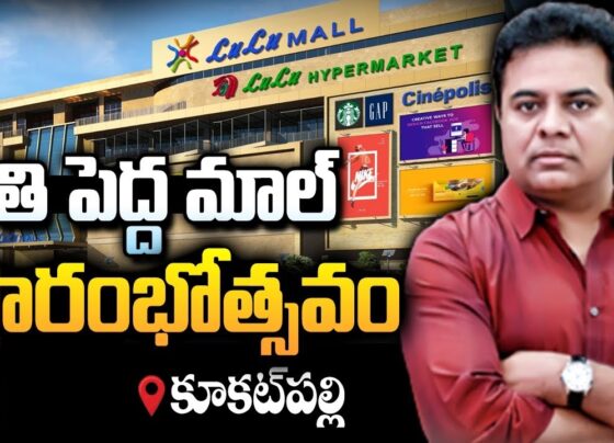 Lulu Mall Kukatpally's Spectacular Debut Lulu Mall, formerly known as Manjeera Mall, located in Kukatpally, is set to dazzle the public when its doors swing open at 3 p.m. this Wednesday, following an elegant inauguration ceremony by Industries Minister K.T. Rama Rao. Revitalizing Ambiance M.A. Ashraf Ali, the executive director of Lulu Group International, a UAE-based retail giant, presented a captivating preview to the media of the rejuvenated mall. This transformation represents a colossal investment of approximately Rs 300 crores. The sprawling mall boasts an expansive five lakh sq ft area, featuring a state-of-the-art Hypermarket, spanning two lakh sq ft. Remarkably, this marks the group's inaugural venture in Telangana, constituting a significant component of their committed Rs 500 crore investment in the state. Diverse Retail Landscape Lulu Mall houses an impressive ensemble of around 100 international and domestic brands. The mall is further embellished with a five-screen cinema, an expansive food court capable of accommodating up to 500 patrons, and a delightful array of six restaurants. Ensuring hassle-free visits, the mall offers ample parking for approximately 1,000 cars and 900 bikes. Moreover, the mall's operations will contribute to the creation of around 1,500 direct job opportunities and an additional 2,000 jobs indirectly.