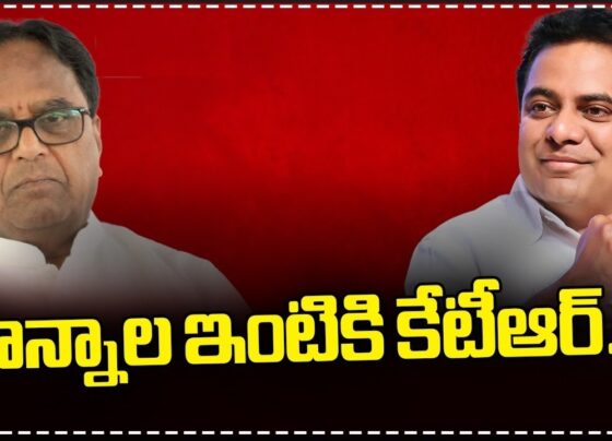 KTR at Ponnala Lakshmaiah home