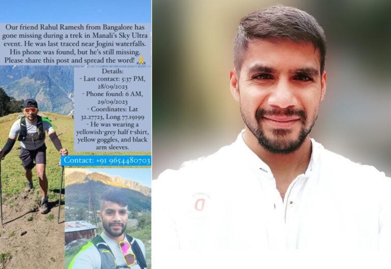 Rahul Ramesh Missing in Manali Photo dead or alive news