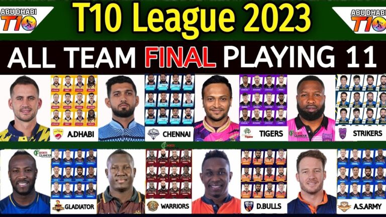 t10 League 2023 Schedule and Points table