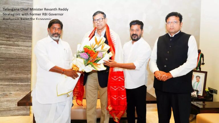 Telangana Chief Minister Revanth Reddy Strategizes with Former RBI Governor Raghuram Rajan for Economic Development Meta Description: Explore the insightful discussion between Telangana CM Revanth Reddy and former RBI governor Raghuram Rajan on strategies for economic development. Gain valuable insights into Telangana's current economic status and the collaborative efforts to boost its economic growth.