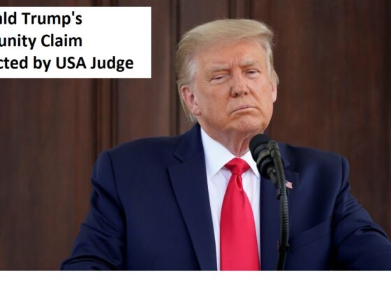 Donald Trump's Immunity Claim Rejected by USA Judge
