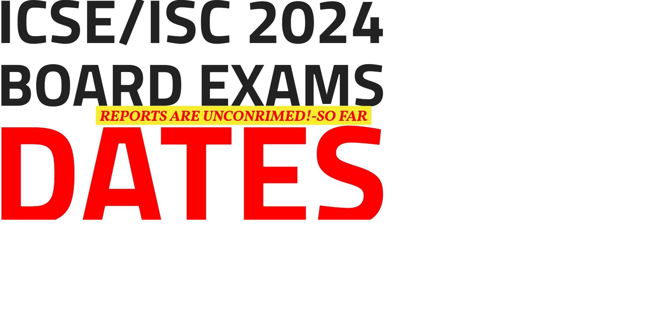 ICSE Class 10 Date Sheet 2024 cisce.org