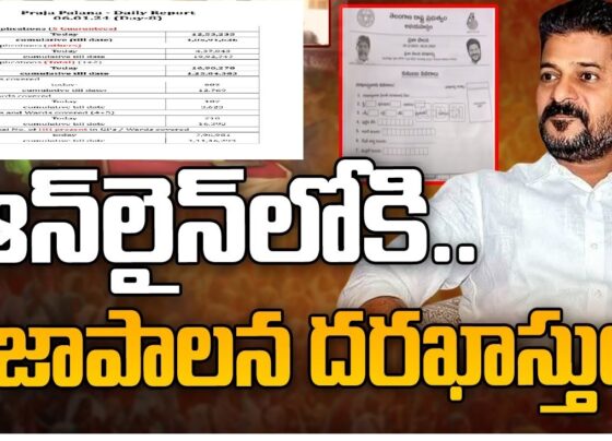 1.25 Crores Applications of Prajapalana Telangana gov in login Data Entry Started Status Check by Government