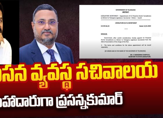 Accomplishments of Prasanna Kumar Suryadevara A Profound Insight into Telangana Secretariat's Advisor