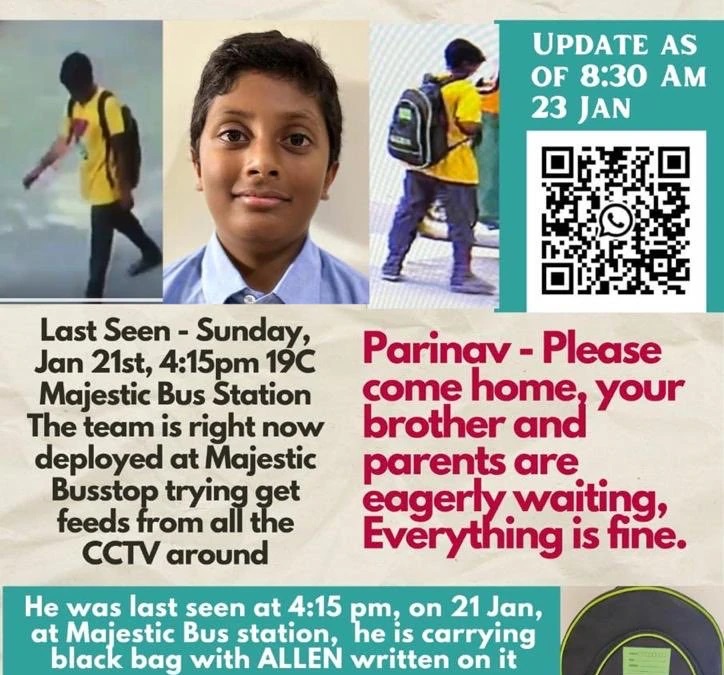 Missing Bengaluru boy found in Hyderabad