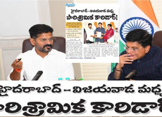 Telangana CM Proposes Industrial Corridor Connecting Hyderabad to Vijayawada