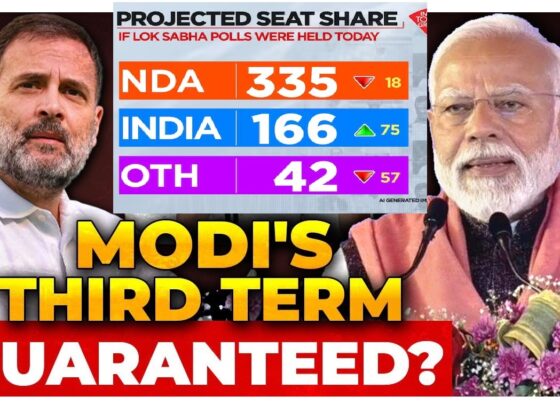 Lok Sabha Elections 2024 Pre-poll Surveys NDA 335 INDIA 165, The current projection of 335 seats for the NDA falls short of the 400-mark, indicating a slight decrease from the previous election. However, it's essential to note that this projection is subject to change as the election approaches INDIA (Congress +) alliance will get 165 an increase of 75 seats.