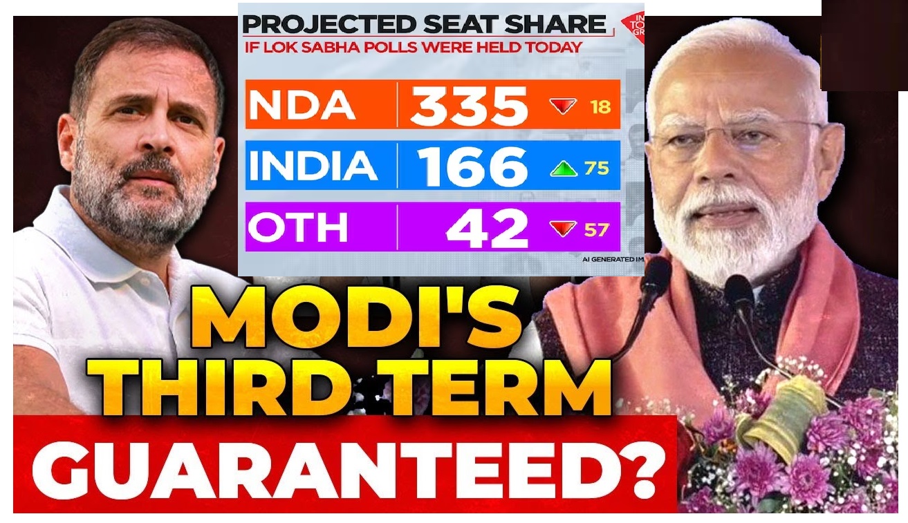 Lok Sabha Elections 2024 Pre-poll Surveys NDA 335 INDIA 165