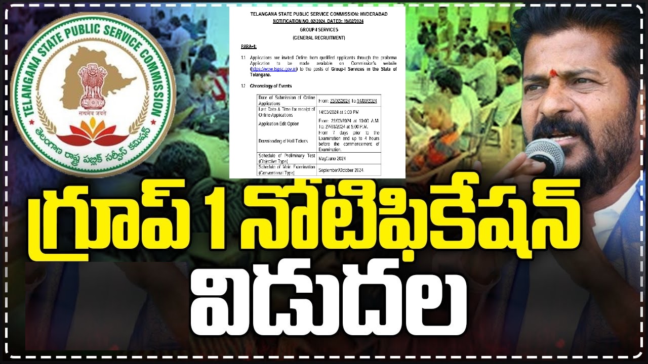 TSPSC 563 Group-I Services Notification 02/2024