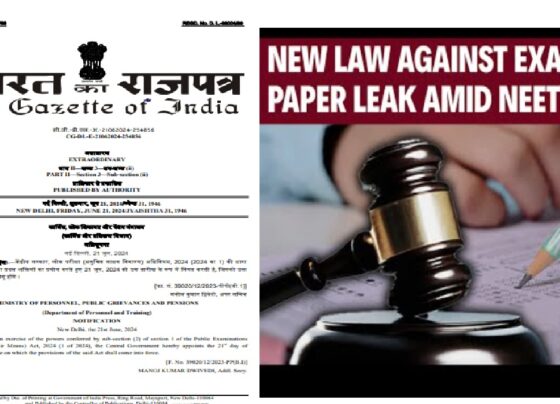 Public Examinations (Prevention of Unfair Means) Act, 2024: What You Need to Know The Union Government's announcement regarding the enforcement of the Public Examinations (Prevention of Unfair Means) Act, 2024 on June 21 marks a significant step in curbing malpractices in public exams across India. Understanding the Act Key Provisions The Act targets several forms of misconduct, including: Question Paper Leakage: Severe penalties for the unauthorized release of exam materials. Candidate Assistance: Prohibits any unauthorized aid provided to exam takers. Computer System Tampering: Covers offenses related to tampering with exam-related systems. Institutional Responsibility: Extends liabilities to institutions involved in such malpractices. Scope and Application The Act applies strictly from June 21, 2024, forward and does not retroactively impact previous incidents. This measure comes amidst rising concerns over exam integrity following recent high-profile paper leaks. Implications and Penalties Individual Offenses Individuals found guilty face imprisonment ranging from three to five years and fines up to ₹10 lakh, depending on the severity of the offense. Institutional Accountability Entities providing exam-related services can be fined up to ₹1 crore, along with additional costs incurred during the examination process.