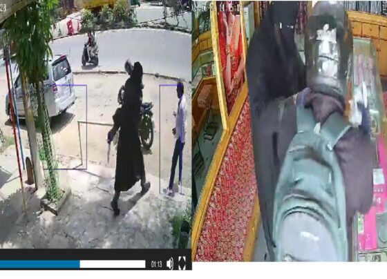 In a dramatic turn of events, an attempted robbery at a gold shop in Kompally, Hyderabad, was thwarted by the quick-thinking and bravery of the shop owner. The incident unfolded on Thursday morning, leaving the suspects empty-handed and on the run. Robbers Pose as Customers in Gold Shop Heist The two men, one disguised in a burkha, entered the gold shop on Medchal Road, posing as customers. Their intention was clear: to make off with the store's valuable gold ornaments. As they interacted with the shop owner, one of the robbers brandished a knife, issuing a menacing demand for the jewelry boxes to be placed into a bag. Shop Owner's Heroic Response Foils Robbery Despite the immediate threat, the shop owner displayed remarkable courage. He leaped over the counter, rushing out of the shop while shouting for assistance. This sudden move startled the robbers, disrupting their plans. The commotion drew the attention of nearby pedestrians, further deterring the criminals from proceeding with their heist. Failed Escape and Aftermath Realizing their plan had failed, the would-be thieves fled the scene on a motorcycle. During their escape, a shop worker bravely threw a chair at them, but the duo managed to evade capture. Despite the chaos, the shop owner later reported to the police that some gold ornaments were missing, indicating that the robbers had succeeded in taking a small amount of jewelry. Police Investigation and Evidence Collection Law enforcement officials quickly responded to the incident. Senior police officers, accompanied by a clues team, visited the site to gather evidence and launch an investigation. They are currently reviewing footage from closed-circuit cameras installed along Medchal Road to identify and apprehend the suspects. Community Reaction and Increased Security Measures The attempted robbery has sparked concern among local business owners and residents, prompting calls for heightened security measures in the area. Authorities are urging shopkeepers to remain vigilant and consider implementing additional security protocols to prevent similar incidents in the future. Conclusion: A Tale of Courage and Quick Thinking This incident highlights the importance of quick thinking and bravery in the face of danger. The shop owner's actions not only protected his establishment but also potentially saved lives. As the investigation continues, the community remains hopeful that the perpetrators will be swiftly brought to justice.