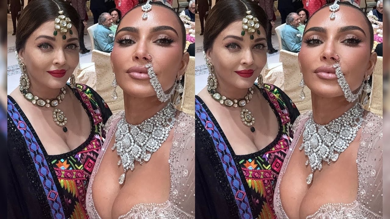 Bollywood Actress Aishwarya Rai Selfie with Kim Kardashian