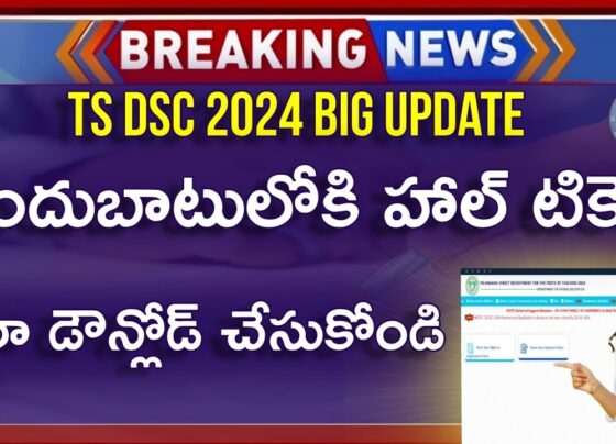https://tsdsc.aptonline.in/tsdsc/Hallticket TS DSC Hall Ticket 2024: Download Your Telangana Teacher Recruitment Admit Card Now Telangana DSC 2024 Admit Card Released The Directorate of School Education, Telangana, has officially released the hall tickets for the Telangana State Teacher Recruitment Test (TS DSC) 2024. Candidates can now download their admit cards from the official website, tsdsc.aptonline.in. Overview of TS DSC 2024 Hall Ticket Release The TS DSC 2024 aims to fill 11,062 vacancies across various teaching positions including Secondary Grade Teachers, School Assistants, Language Pandits, and Physical Education Teachers.