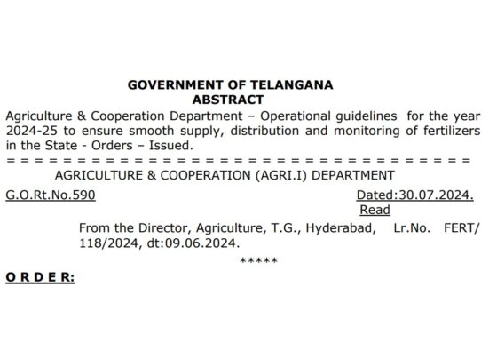 The Government of Telangana has laid out comprehensive operational guidelines for the year 2024-25 to ensure the efficient supply, distribution, and monitoring of fertilizers across the state. These measures aim to support agricultural productivity by ensuring that farmers have timely access to essential fertilizers. Overview of Fertilizer Supply Plans The primary goal of the operational guidelines is to maintain a seamless supply of fertilizers such as Urea, DAP, Complex fertilizers, and MoP to meet the agricultural demands of the state. The Department of Fertilizers (DoF) coordinates with various stakeholders, including the District Agriculture Officers (DAOs), companies, and organizations like MARKFED, to ensure smooth execution. Supply Plan and Allocation Communication of Supply Plans: The Department of Fertilizers (DoF) disseminates monthly supply plans by product and company to the states. These plans detail the allocation for Urea, DAP, Complex fertilizers, and MoP, which are then communicated to district officers and other stakeholders for execution. District Action Plans: DAOs are tasked with developing action plans based on anticipated fertilizer demand. These plans prioritize areas based on cropping patterns and soil health recommendations rather than institutional demands. Retail Distribution: Cooperatives such as MACS, PACS, DCMS, and ARSKs are designated as retailers, ensuring fertilizers are sold directly to farmers and not other dealers. Allocation and Distribution from Rake Points The distribution of Urea from rake points involves meticulous planning and coordination between various agencies to ensure timely availability to farmers: Rake Point Allocations: DAOs receive district-wise allocations for each Urea rake, with at least 60% designated for MARKFED and up to 40% for private traders. Distribution Monitoring: Rake Point Officers oversee the allocation and ensure that Urea is distributed according to approved plans, with accurate record-keeping and reporting. Storage and Movement: If a wholesaler lacks storage facilities, stocks can be temporarily stored in company godowns, with strict instructions for movement to designated areas. Real-time Tracking: The Online Rake Point Fertilizer Dispatches software is used to enter arrival and dispatch details, ensuring transparency and accountability in the supply chain. Distribution and Movement of Fertilizers Efficient movement and storage of fertilizers are crucial to meet farmers' needs, especially during peak seasons: Space Identification and Stock Movement: MARKFED is responsible for procuring and maintaining buffer stocks, ensuring that fertilizers are available throughout the state. A minimum buffer stock of 5000 MTs of Urea must be maintained in each district. First-In-First-Out Principle: Stocks are managed on a first-in-first-out basis to prevent the accumulation of old stocks, with MARKFED ensuring the timely movement of fertilizers from buffer stocks to dealers. Monitoring Sensitive Areas: DAOs identify regions with higher demand and ensure stocks are positioned in advance to avoid shortages. Regular communication and monitoring prevent unauthorized movement and ensure compliance with regulations. Monitoring and Regulation A robust monitoring and regulatory framework is in place to oversee the distribution and usage of fertilizers: District-Level Monitoring: A committee led by the District Collector regularly reviews fertilizer supply and distribution, addressing any challenges that arise. Dealer Compliance: Dealers are required to use electronic point-of-sale (e-PoS) devices for transactions, ensuring transparency and reducing manual handling errors. Interstate Movement Control: Border DAOs work with law enforcement to prevent unauthorized interstate movement of fertilizers, protecting the local supply. Nutrient-Based Subsidy and Pricing The government follows a nutrient-based subsidy policy for fertilizers to maintain affordability for farmers: Subsidy Determination: The Department of Fertilizers sets per metric ton subsidy rates for P&K fertilizers, while manufacturers determine retail prices. Price Transparency: Fertilizer bags must clearly display the maximum retail price (MRP) and applicable subsidies, with penalties for sales above the MRP. Regulation and Compliance The operational guidelines include stringent measures for regulation and compliance to maintain the integrity of the fertilizer supply chain: License Management: Dealers found engaging in manual sales face license cancellation. Inactive retailers receive notices to activate or risk losing their licenses. Inspections and Enforcement: Fertilizer Inspectors conduct regular inspections to ensure compliance with the Fertilizer Control Order (FCO), preventing the diversion of subsidized fertilizers for non-agricultural purposes. Dealer Education: Workshops and meetings educate dealers on compliance, stock management, and transaction processes, promoting best practices in fertilizer distribution. Reporting and Direct Benefit Transfer Transparent reporting and direct benefit transfers (DBT) are key components of the fertilizer supply chain: Stock Reporting: DAOs are responsible for daily reporting of stock availability, ensuring stakeholders have accurate and up-to-date information. Direct Benefit Transfer (DBT): The DBT system allows for real-time tracking of fertilizers from manufacturers to farmers, ensuring subsidies reach the intended beneficiaries. Stakeholder Communication: Regular communication through electronic media keeps farmers informed about fertilizer availability, reducing inconvenience and ensuring timely access. Conclusion The Government of Telangana's operational guidelines for 2024-25 demonstrate a comprehensive approach to managing the supply and distribution of fertilizers. By focusing on efficient planning, monitoring, and regulation, the state aims to support its agricultural sector and ensure that farmers receive the necessary inputs for successful crop production. Through these measures, Telangana seeks to enhance productivity and sustainability in agriculture, contributing to the overall prosperity of the state.