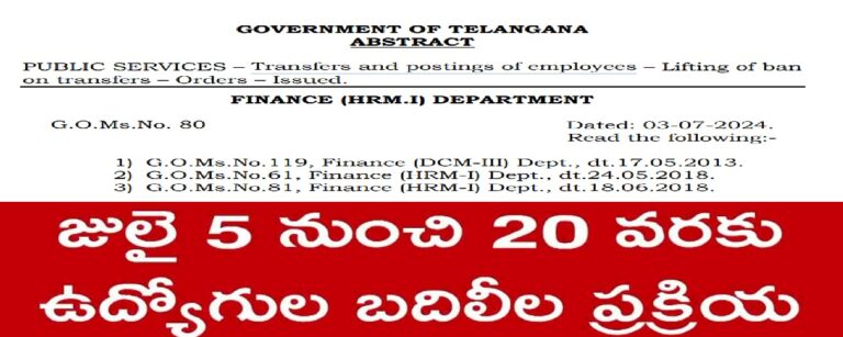 Guidelines and Procedures for Transfers and postings of employees in Telangana