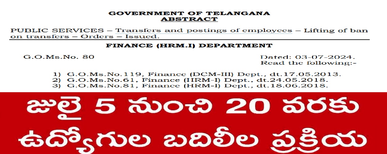 Guidelines and Procedures for Transfers and postings of employees in Telangana