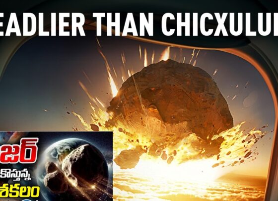 The Chicxulub Asteroid: Earth's Catastrophic Encounter In the vastness of the sky, a celestial object outshone the planets and even the moon. Eventually, it horrifically outshined the sun. This object was the Chicxulub asteroid, which left a colossal crater now known as the Chicxulub Crater in Mexico's Yucatán Peninsula. The asteroid entered Earth's atmosphere at a blistering speed of 12.09 km/s, blasting through 60 miles of atmosphere in approximately three seconds. Its rapid descent caused the air to compress and heat up to thousands of degrees in an instant, vaporizing much of the sea before the asteroid even touched the ground. The Asteroid's Devastating Impact