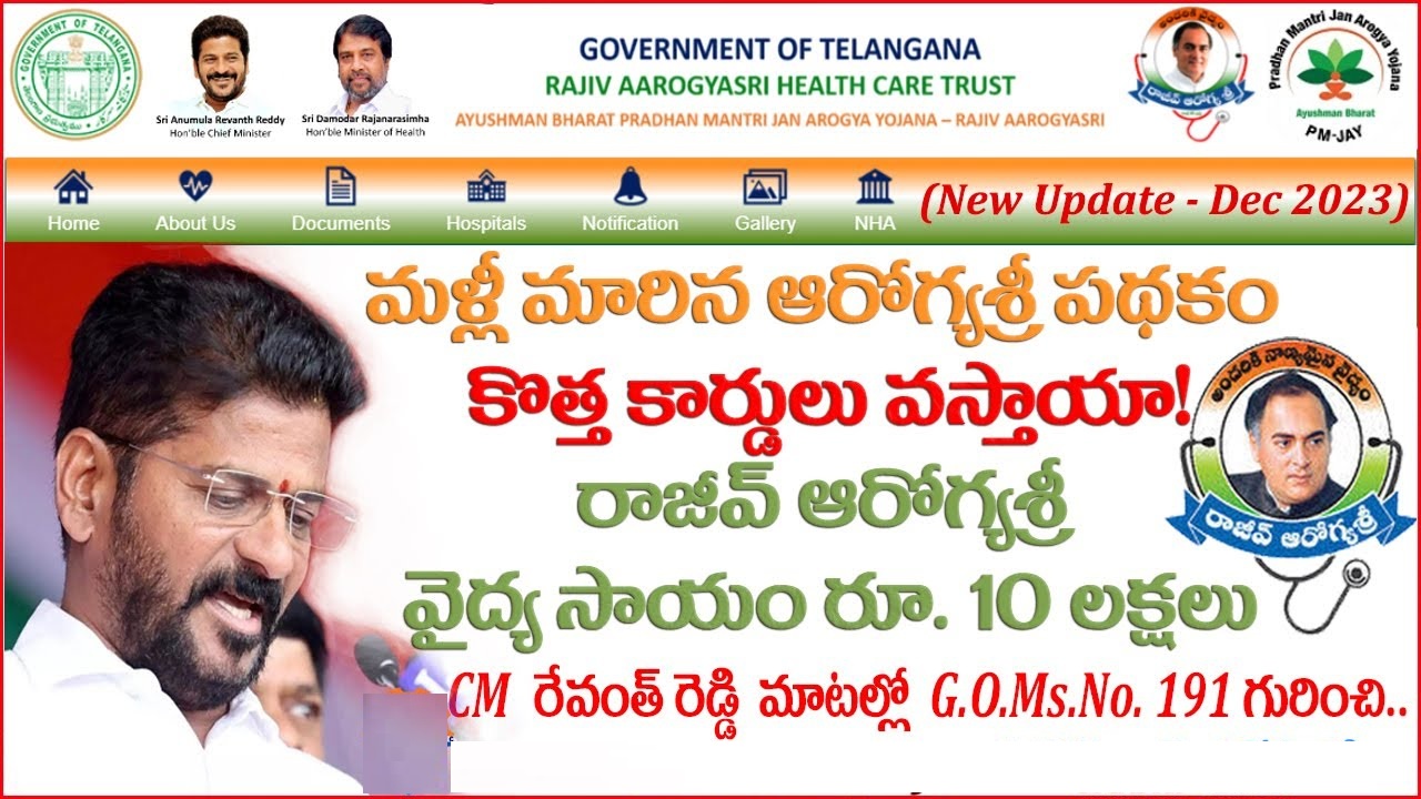 New Aarogyasri Cards with Unique IDs and Free Medical Services up to 10 Lakhs