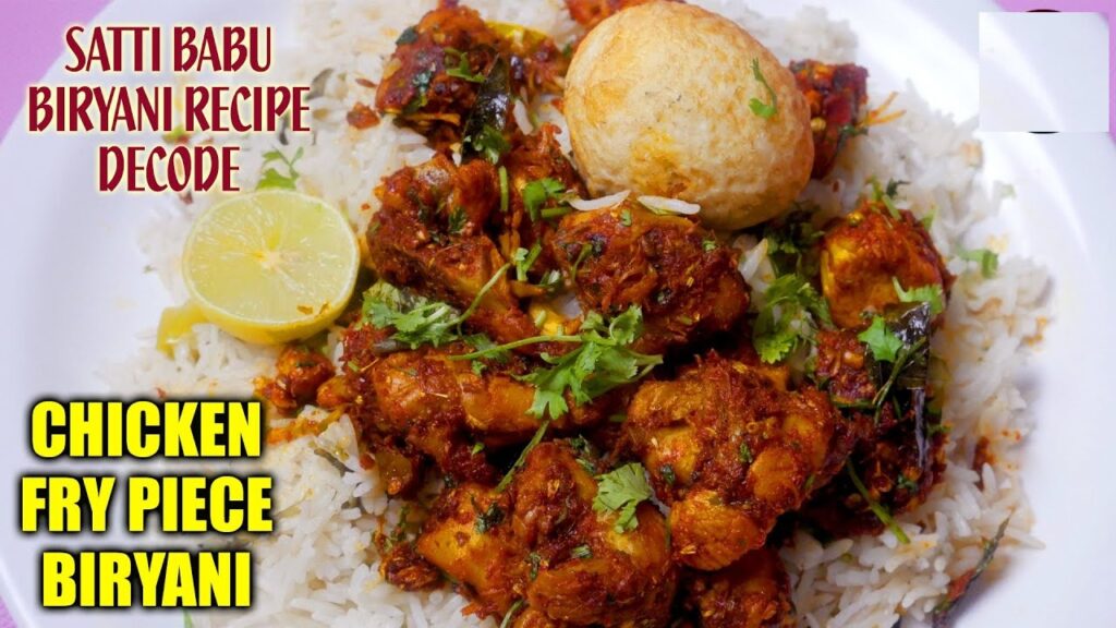 Preparing the Biryani Step 1: Sauté the Spices Begin by heating three tablespoons of oil in a pan. Add the cinnamon stick, Marathi moggu, star anise, cloves, mace, bay leaf, red chili, and curry leaves. Sauté until the spices release their aroma, creating a flavorful base for the biryani. Step 2: Cook the Onions and Tomatoes Add sliced onions to the pan and cook until they turn golden brown. Next, add chopped tomatoes and continue to cook until they become soft and blend with the onions. This mixture forms the foundation of the biryani's rich taste. Step 3: Incorporate the Herbs Mix in fresh mint and cilantro, enhancing the biryani with a burst of freshness. These herbs are essential for achieving the authentic flavor profile of Satti Babu's recipe. Cooking the Rice Step 4: Prepare the Rice Rinse quality basmati rice thoroughly and soak it for about 20 minutes. In a separate pot, bring water to a boil and add the soaked rice. Cook the rice until it is 70% done, then drain and set it aside. This step ensures that the rice grains remain separate and fluffy in the final dish. Making the Chicken Fry Step 5: Marinate and Cook the Chicken Marinate the chicken pieces with salt, crushed ginger and garlic, crushed green chilies, and crushed coriander. Allow the chicken to absorb these flavors for a few minutes. In a pan, cook the marinated chicken until it turns golden brown and is fully cooked. This step is crucial for infusing the biryani with the rich taste of fried chicken. Step 6: Combine the Elements In the same pan used for frying the chicken, layer the cooked rice over the chicken. Sprinkle garam masala and a few drops of lemon juice on top. Cover the pan and cook on low heat for about 15 minutes. This allows the flavors to meld together, creating a harmonious blend of spices, rice, and chicken. Final Touches Step 7: Serve the Biryani Once the biryani is cooked, gently mix the rice and chicken. Serve hot, garnished with a slice of lemon and fresh herbs. Enjoy the irresistible taste of Satti Babu's Chicken Fry Biryani, a dish that is sure to impress your family and friends. Tips for Perfect Biryani Use Quality Ingredients: Opt for fresh spices and herbs to achieve the best flavor. Patience is Key: Allow the chicken to marinate well and cook the rice properly to avoid mushiness. Layering: Properly layer the rice and chicken to ensure even cooking and flavor distribution. By following these steps, you can master the art of making Satti Babu's Chicken Fry Biryani. This recipe, passed down through generations, promises an authentic and delicious biryani experience. Try it out this weekend and savor the rich, aromatic flavors of this classic dish.