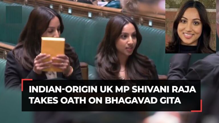 Indian-Origin UK MP Shivani Raja Takes Oath on Bhagavad Gita Shivani Raja has made history with her victory in Leicester East, marking the end of the Labour Party's 37-year reign in the constituency. Her election to the UK Parliament as a Conservative Party member is a significant milestone, especially as she took her oath on the Bhagavad Gita, reflecting her Indian heritage. Historic Win for Conservative Party in Leicester East Shivani Raja's victory is monumental for the Conservative Party, as she successfully ended the Labour Party's long-standing dominance in Leicester East. This constituency had been a Labour stronghold since 1987. In the recent election, Shivani, a 29-year-old businesswoman of Gujarati descent, defeated the Labour candidate Rajesh Agrawal, another Indian-origin politician, with a substantial margin of 14,526 votes to Agrawal's 10,100 votes. Significance of Shivani Raja’s Oath on the Bhagavad Gita Shivani Raja's decision to take her parliamentary oath on the Bhagavad Gita is deeply symbolic. It highlights her connection to her cultural and religious roots while underscoring the diversity within the UK Parliament. Upon taking her oath, she expressed her pride and honor in swearing allegiance to King Charles on the Gita, a sacred Hindu text. Impact on Leicester East's Political Landscape Shivani's victory is particularly notable given the recent tensions in Leicester City between the Indian Hindu and Muslim communities, exacerbated by the India vs. Pakistan T20 Asia Cup match in 2022. Her win brings a new political dynamic to the area, potentially fostering a more inclusive and diverse representation in the constituency. A New Era in UK Politics The July 4 general election in the United Kingdom brought about significant changes, with the Labour Party emerging victorious and forming the new government. The House of Commons now features the largest number of women ever elected—263, which is 40% of the total—and the most lawmakers of color, totaling 90. Keir Starmer as the New UK Prime Minister Keir Starmer has assumed office as the UK's new Prime Minister following Labour's landslide victory. The Labour Party secured 412 seats out of 650, a significant increase from the previous 2019 election. This win highlights a major shift in the UK’s political landscape, as the Conservative Party, led by Rishi Sunak, faced a severe defeat, securing only 121 seats. Rishi Sunak’s Emotional Farewell In his farewell speech, former Prime Minister Rishi Sunak acknowledged the voters' dissatisfaction and took responsibility for the Conservative Party's defeat. He announced his resignation as the party leader, committing to step down once the formal process for selecting his successor is in place.