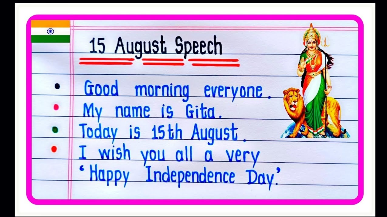 Independence Day 2024 Speech in English for Students