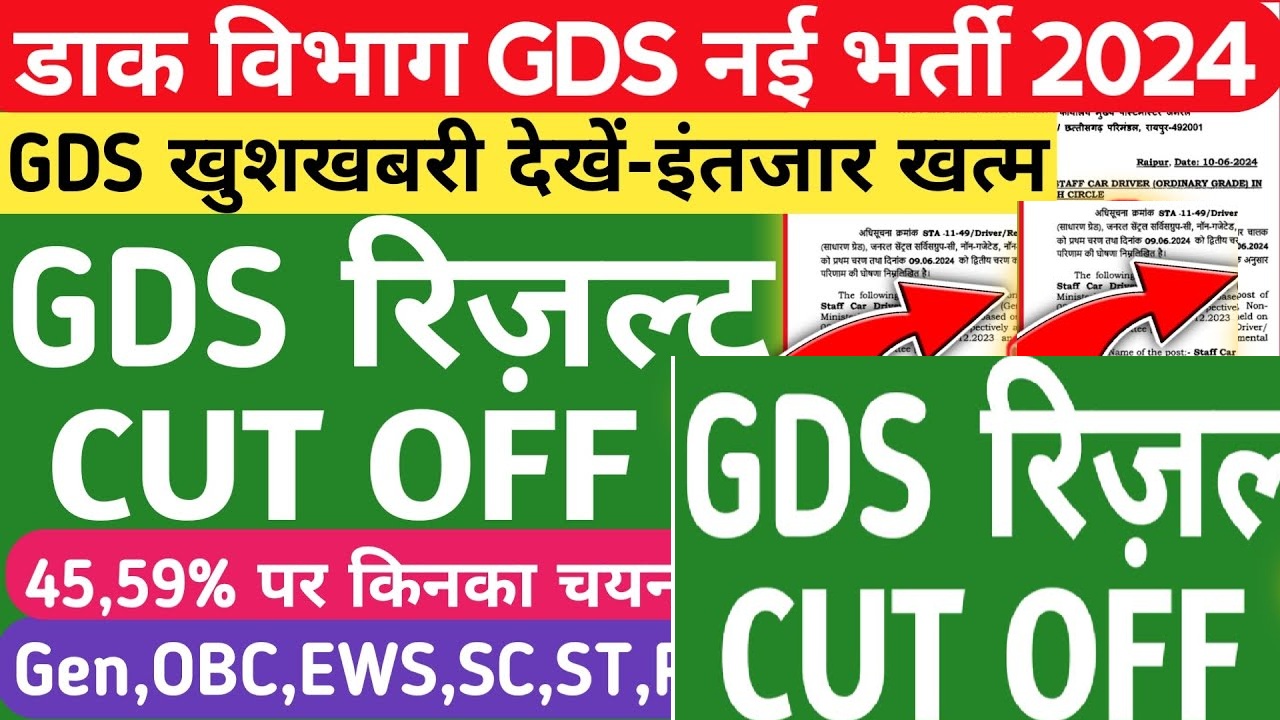 India Post GDS Result 2024 indiapostgdsonline.gov.in Merit List and Cut off