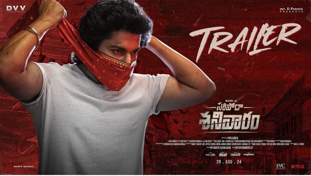 Introduction to SARIPODHAA SANIVAARAM: A Cinematic Masterpiece in the Making The Telugu film industry is abuzz with excitement as the much-anticipated trailer for SARIPODHAA SANIVAARAM finally drops. Featuring a stellar cast led by Nani, Priyanka, and SJ Suryah, and helmed by the visionary director Vivek Athreya, this film promises to be a thrilling experience for audiences. The production, backed by the renowned DVV Danayya, adds another layer of credibility and expectations. In this article, we'll dive into the details of the trailer, exploring the key elements that make SARIPODHAA SANIVAARAM one of the most awaited films of the year. The Cast: A Powerhouse of Talent Nani: The Natural Star Returns Nani, often referred to as the "Natural Star," brings his signature charm and depth to SARIPODHAA SANIVAARAM. His ability to seamlessly transition between intense drama and light-hearted moments is evident in the trailer. Nani’s role in the film appears to be multi-layered, offering him the perfect canvas to showcase his acting prowess. His fan base is sure to be thrilled by what the trailer hints at – a character that is both relatable and intriguing. Priyanka: A Rising Star Priyanka, who has been making waves in the industry with her recent performances, shines brightly in the trailer. Her chemistry with Nani is palpable, and her role seems to be pivotal to the film’s narrative. As a rising star, Priyanka is quickly establishing herself as a force to be reckoned with, and SARIPODHAA SANIVAARAM might just be the film that cements her status as a leading lady in Telugu cinema. SJ Suryah: The Versatile Performer SJ Suryah, known for his versatility and intense performances, adds a layer of complexity to the film. His presence in the trailer suggests a character that is both charismatic and menacing. Suryah’s ability to bring depth to his roles ensures that his performance in SARIPODHAA SANIVAARAM will be one to watch out for. Vivek Athreya: A Director with a Vision Vivek Athreya has already made a name for himself as a director who isn’t afraid to experiment with genres and narratives. With SARIPODHAA SANIVAARAM, Athreya seems to be pushing the envelope even further. The trailer showcases his knack for storytelling, with a perfect blend of suspense, drama, and humor. Athreya’s direction promises to keep audiences on the edge of their seats, while also delivering moments of introspection and emotional depth. DVV Danayya: A Producer Who Delivers Hits