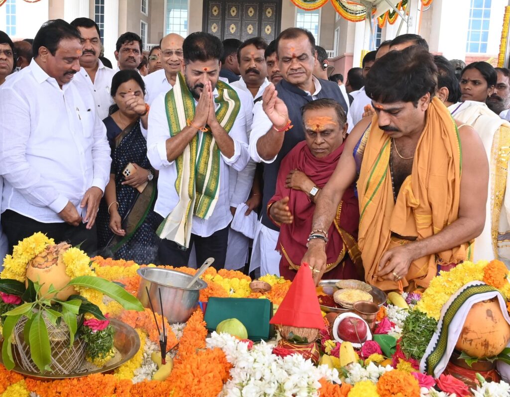 Unveiling the Spirit of Telangana: A Symbol of Pride and Heritage In a remarkable display of Telangana's pride and enduring spirit, Chief Minister Revanth Anumula announced the installation of the Telangana Mother Statue. This statue will not only reflect the indomitable spirit of the state but also embody a deep sense of self-confidence, akin to how one views their own mother with joy and reverence. A Monument of Significance Chief Minister Revanth Anumula emphasized that the Telangana Mother Statue would be a symbol not of feudalism but of the people's pride, representing the state’s rich cultural heritage. The statue will be placed at the main entrance of Dr. B.R. Ambedkar Telangana State Secretariat. During the foundation stone-laying ceremony for the statue, the Chief Minister revealed plans for a grand unveiling event on December 9, to be held in the presence of millions, reminiscent of the Million March. The Telangana Movement: A Testament to Perseverance Reflecting on the Telangana movement, the Chief Minister highlighted that nothing is impossible when driven by determination and commitment. He praised Sonia Gandhi for honoring her promise and facilitating the formation of the state. Revanth Anumula reminded the public that he had previously announced the statue’s installation during the state's decade-long celebrations, and the responsibility of designing the statue was entrusted to the Fine Arts Department of JNTU. Honoring the Icons of Telangana The Chief Minister detailed the vision for the Secretariat grounds, which will feature not just the Telangana Mother Statue but also statues of other great leaders. These include Babasaheb Ambedkar, PV Narasimha Rao, Anjayya, Jaipal Reddy, and Kaka Venkataswamy, along with a memorial for martyrs who sacrificed their lives for the nation. A statue of Rajiv Gandhi will stand prominently in the center, symbolizing his contribution to the country. A People’s Triumph Over Past Regimes The Chief Minister took a moment to reflect on the past decade, noting that previous rulers attempted to obscure Telangana's identity by placing their statues in prominent places. However, the people's government, with the blessings of the citizens, has now ensured that the Telangana Mother Statue will take its rightful place in the Secretariat, in alignment with the aspirations of the people. The Chief Minister expressed his gratitude for this opportunity, considering it a privilege to serve the people in this capacity. A Timely Celebration The Chief Minister explained that the foundation stone-laying ceremony was hastily arranged as Vedic scholars advised that Wednesday was an auspicious day, with no other favorable dates until Dussehra. Although Deputy Chief Minister Bhatti Vikramarka was in Kerala and other ministers were preoccupied with pre-scheduled commitments, the event proceeded as planned. The ceremony was attended by ministers Komatireddy KVR, MPs, MLAs, MLCs, government advisors, the Chief Secretary, and senior officials. This statue is set to become a beacon of pride for Telangana, celebrating the state's rich history, resilience, and the unwavering spirit of its people.