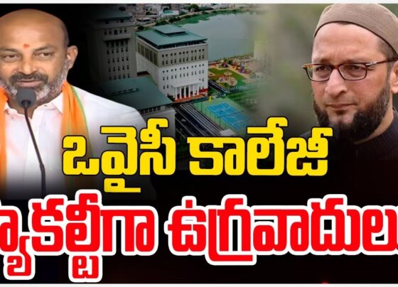 In a sensational claim, Union Minister of State, Bandi Sanjay, has stirred controversy by accusing the Owaisi family, prominent leaders of the All India Majlis-e-Ittehadul Muslimeen (AIMIM), of having ties to terrorist organizations. This bold statement has sparked widespread debate across political and public platforms. Allegations Against Owaisi's College Faculty Member During a public address, Bandi Sanjay revealed that a faculty member from a college associated with the Owaisi family is allegedly involved in terrorism. Sanjay stressed that he possesses "solid evidence" to support these serious accusations, adding a new layer of intensity to the already heated political landscape. He further emphasized that these connections, if proven true, pose a significant threat to India's national security. The claim, centered on the involvement of a faculty member in terrorist activities, has sent shockwaves through political circles. Owaisi Brothers in the Spotlight The Owaisi brothers, Asaduddin Owaisi and Akbaruddin Owaisi, both prominent political figures in Hyderabad, have not yet publicly responded to Sanjay's allegations. Their silence on the matter has only fueled more speculation and calls for a formal investigation into the claims. Bandi Sanjay's accusation is unprecedented in its scope, as he has directly linked AIMIM's leadership with extremist elements. According to him, “We have concrete proof of the Owaisi family’s terror links, and one of the faculty members at their educational institution has been identified as a terrorist.” This statement has added immense pressure on AIMIM to address the issue head-on. National Security Threats and Public Reactions The explosive nature of these accusations has ignited strong reactions from various political parties and community groups. Many have expressed concern over the national security implications of such alleged connections. Calls for an immediate investigation into these allegations have gained momentum, as public interest in the matter grows. Bandi Sanjay underscored the gravity of the situation, stating, “These links are a serious threat to the safety of our nation.” His statements have not only intensified the scrutiny of AIMIM but also prompted debates over the potential influence of extremist ideologies in educational institutions. Claims of Anti-Hindu Sentiment and Religious Tensions In his speech, Bandi Sanjay also touched upon what he described as a broader anti-Hindu sentiment, raising questions about the motivations behind the Owaisi family’s actions. He referred to remarks made by Akbaruddin Owaisi in the past, alleging, “When Owaisi says, 'Give us 15 minutes to wipe out Hindus,' what deep-rooted phobia is he revealing?" Sanjay’s assertions suggest a narrative of Hindu phobia, arguing that the Owaisi family's influence has hindered the development of Hyderabad’s old city. He emphasized, “We dream of developing the old city into a new city, but just because of Owaisi, it’s been stuck in time.” The speech also raised concerns about religious freedom and inclusivity, with Sanjay questioning the Owaisi family’s commitment to secular values. He cited the annual celebration of the Peer festival, questioning why similar energy and respect were not shown for Hindu festivals like Ganesh Chaturthi, Diwali, and Durga Puja. Beef Controversy and Religious Sentiments Bandi Sanjay did not stop at terrorism allegations. He also criticized Asaduddin Owaisi for remarks that he claimed undermined Hindu religious sentiments. Referring to Owaisi’s statement on beef consumption, Sanjay commented, “He says it’s apparently ‘fun’ to eat beef. What strange phobia drives that sense of fun, hurting religious sentiments?” These remarks have further escalated tensions between religious communities, deepening the divide and raising questions about respect for cultural and religious diversity in the country. Old City Allegations: A Stronghold of Extremism? Bandi Sanjay further accused the Owaisi family of turning Hyderabad’s old city into a stronghold for extremist elements, including the Rohingya refugees. He claimed that their influence has allowed such groups to take hold without accountability. “They say we need to take their permission to enter the Old City. Owaisi has turned the old city into a Rohingya stronghold and terror elements,” Sanjay alleged. These claims add to the broader narrative of terrorism links, suggesting that the region is becoming a breeding ground for extremism under the Owaisi family's leadership. The Uttar Pradesh Madrassa Incident Sanjay also referenced a recent incident in Uttar Pradesh, where weapons were reportedly found in a madrassa. He questioned why similar scrutiny was not applied to institutions linked to the Owaisi family. "Isn’t it a fact that in the madrassas of Uttar Pradesh, arms were found? What about those associated with Owaisi’s institutions?" he asked. This statement highlights the broader issue of extremist ideologies infiltrating educational institutions, which has become a point of contention in India's ongoing fight against terrorism. Political and Legal Implications The allegations made by Bandi Sanjay carry significant political and legal implications. As the accusations unfold, there is growing pressure on the government to launch a formal investigation. Whether the claims are substantiated or not, they have already caused a stir within political circles, and the public is demanding transparency. If proven true, these allegations could have far-reaching consequences for the Owaisi family and their political influence, potentially reshaping the political landscape of Hyderabad and beyond. Conclusion: A Storm in the Making? As of now, the Owaisi brothers have not responded to the claims, leaving the public in suspense. The serious nature of these accusations demands a thorough investigation to uncover the truth behind the allegations. Whether this is a political tactic or a genuine national security concern, only time will reveal the full scope of this controversy. This unfolding situation is likely to continue dominating headlines, as the nation waits for clarity and answers in what could become one of the most significant political showdowns in recent times.