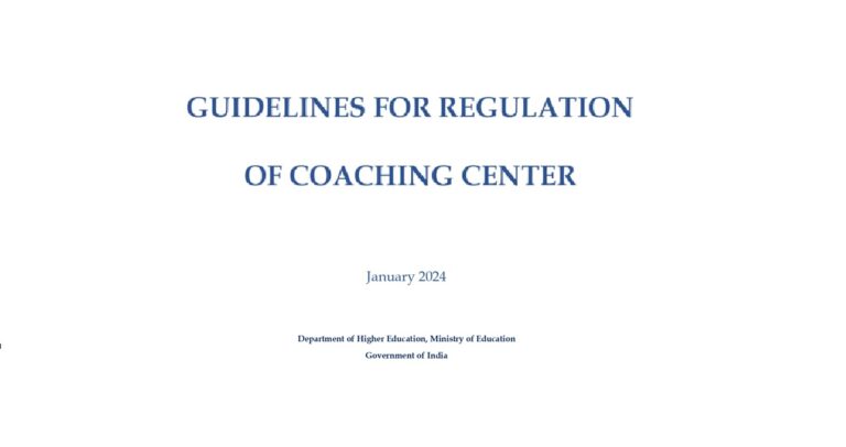 Guidelines for Registration and Regulation of Coaching Center 2024