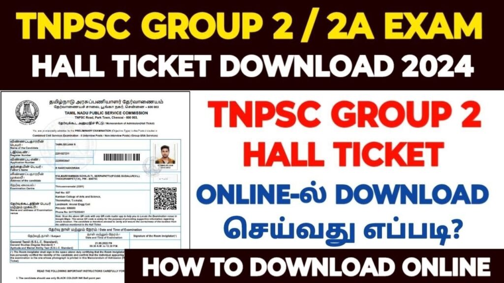 TNPSC Group 2 Exam Date and Preparation Tips The TNPSC Group 2 exam is scheduled to take place on September 14, 2024, from 9:30 AM to 12:30 PM. With the exam date quickly approaching, candidates should intensify their study sessions and keep an eye on the TNPSC website for any updates or changes related to the examination or subsequent recruitment phases. Important Exam Day Guidelines Candidates should be aware that electronic devices such as mobile phones, books, notebooks, handbags, and other unauthorized items are strictly prohibited within the examination hall. Violating any of the guidelines outlined in the official notification could lead to severe consequences, including the rejection of the application or invalidation of the answer sheet. It is crucial for candidates to adhere to all the instructions to avoid any penalties. Verify Details on Your Admit Card Upon downloading the admit card, candidates must carefully verify all the details, including their name, registration number, and other personal information. In case of any discrepancies, candidates should immediately contact the TNPSC via email at grievancetnpsc@tn.gov.in to rectify the issue before the exam date. Detailed Exam Pattern for TNPSC Group 2 Exam 2024 The TNPSC Group 2 examination consists of two primary stages: the Preliminary Examination and the Main Examination. Understanding the exam pattern is vital for effective preparation. 1. Preliminary Examination (Objective Type) The Preliminary Examination is an objective type test that lasts for three hours. It evaluates candidates on three main subjects: General English: 100 questions General Studies: 75 questions Aptitude and Mental Ability Test: 25 questions This stage is crucial as it serves as a screening test to qualify candidates for the Main Examination. 2. Main Examination (Descriptive Type) The Main Examination is descriptive and divided into two papers: Paper I - Tamil Language Proficiency: This paper assesses candidates' proficiency in the Tamil language through tasks such as translation, précis writing, comprehension, essay writing, and letter writing. It carries 100 marks and has a duration of 3 hours. Paper II - General Knowledge: This paper tests the candidates' understanding of general studies at a degree level. It is worth 300 marks and also has a duration of 3 hours. How to Download TNPSC Group 2 Hall Ticket 2024 Downloading your TNPSC Group 2 hall ticket is a straightforward process. Follow the steps below: Visit the Official Website: Go to the Tamil Nadu Public Service Commission's official website at https://www.tnpsc.gov.in/. Navigate to Important Links: Under the "Important Links" section, find and click on "Hall Ticket download." Locate the Hall Ticket Link: Look for the link specific to the TNPSC Group 2 Hall Ticket and click on it. Login to Your Account: Enter your registration number and password in the login portal. Download and Print: Once logged in, download your hall ticket and print a copy for future reference. Final Thoughts As the TNPSC Group 2 exam draws near, it's essential for candidates to be fully prepared and well-informed about the exam process. Downloading the admit card on time and following all the exam day guidelines will help ensure a smooth experience on the day of the examination. Stay focused on your preparation, and good luck with your TNPSC Civil Services II exam!