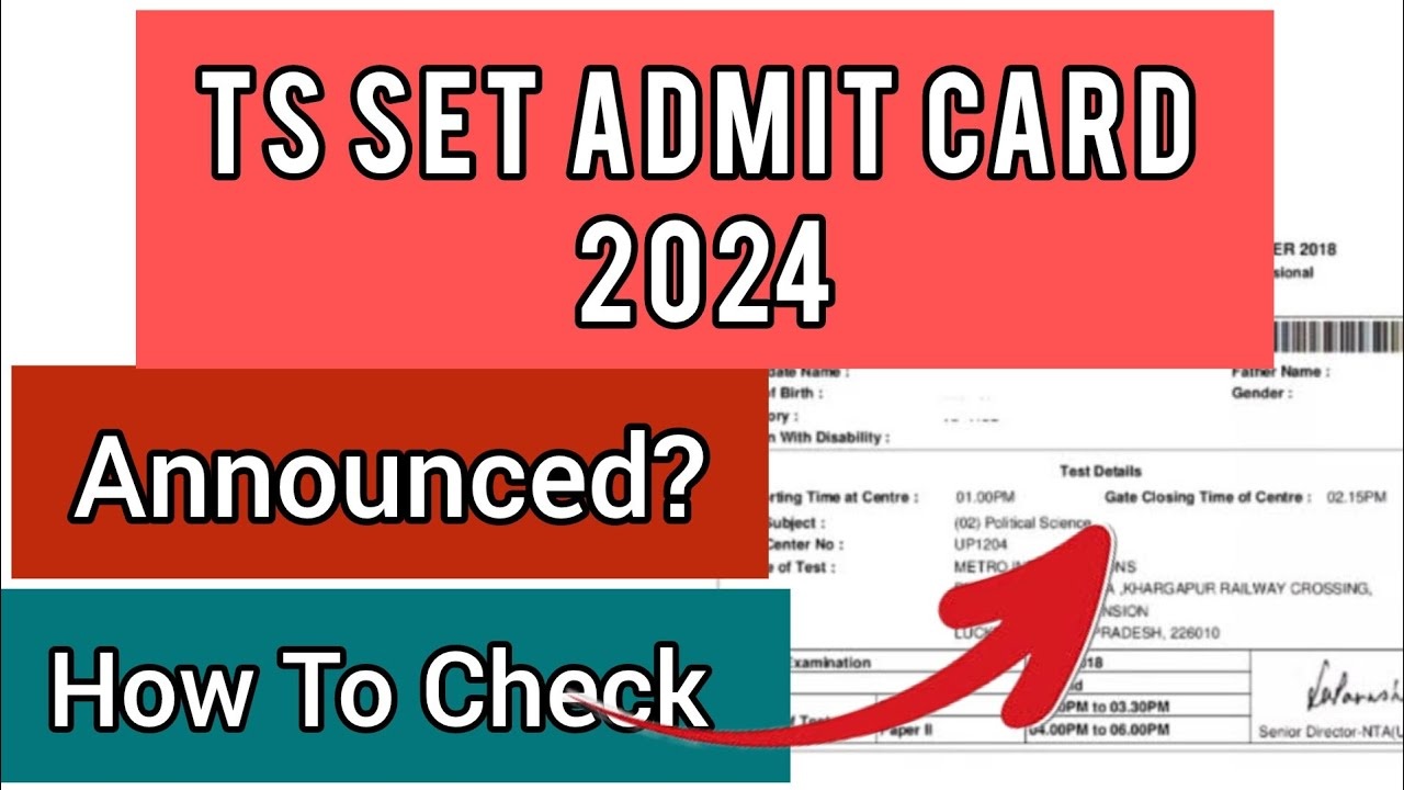 TS SET Hall Ticket 2024 Download Admit Card Today at online.telanganaset.org