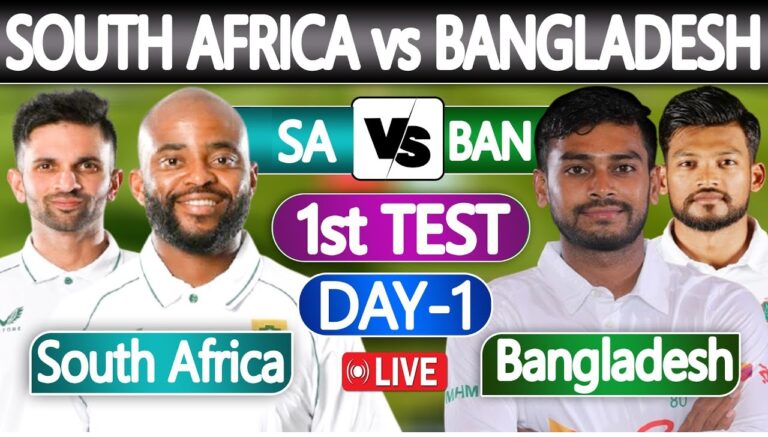 Bangladesh vs South Africa 1st Test Live Streaming: How to Watch the Match in India, Bangladesh, and South Africa The much-anticipated Test series between Bangladesh and South Africa is set to begin, with the first Test being held at the Sher-e-Bangla National Stadium in Dhaka, starting on Monday, October 21. As part of the World Test Championship (WTC) cycle, this two-match series holds immense importance for both teams as they aim to stay alive in the WTC Final race. Bangladesh’s Drive for Redemption Led by Najmul Hossain Shanto, Bangladesh is coming off a tough series loss to India, which saw them slip to seventh in the WTC standings. Playing on home turf, Bangladesh will be eager to bounce back with a strong performance against a formidable South African side. The team will rely on the leadership of Shanto and key players like Mushfiqur Rahim and Litton Das to turn their fortunes around in this pivotal series. South Africa’s Challenge in Bangladesh Aiden Markram’s South Africa is also under pressure, currently sitting in sixth place in the WTC table. Despite their recent 1-0 series victory over West Indies, the Proteas face a tough battle to climb higher in the standings. This marks South Africa’s first tour to Bangladesh since 2015, where both matches ended in a draw. South Africa holds an impressive record in Bangladesh, having won 4 out of 6 Tests in their previous three visits. A Crucial Series in the World Test Championship With both teams still having a slim chance to qualify for the WTC Final, this series has garnered significant interest from cricket fans globally. The clash between two competitive sides, each aiming to secure valuable points, adds an extra layer of excitement to this red-ball contest. Cricket enthusiasts are eagerly awaiting the outcome, knowing that each match will play a critical role in shaping the WTC standings. Bangladesh vs South Africa 1st Test: Team Squads Both teams have named strong squads for this crucial Test series. Here's a look at the line-ups: Bangladesh Squad: Zakir Hasan Shadman Islam Mominul Haque Najmul Hossain Shanto (captain) Mushfiqur Rahim Litton Das (wicketkeeper) Mehidy Hasan Miraz Taijul Islam Hasan Mahmud Taskin Ahmed Hasan Murad Nahid Rana Jaker Ali Nayeem Hasan Mahmudul Hasan Joy South Africa Squad: Tony de Zorzi Aiden Markram (captain) Tristan Stubbs Dewald Brevis David Bedingham Ryan Rickelton Kyle Verreynne (wicketkeeper) Matthew Breetzke Wiaan Mulder Senuran Muthusamy Keshav Maharaj Kagiso Rabada Lungi Ngidi Dane Paterson Dane Piedt Match Timing for the Bangladesh vs South Africa 1st Test