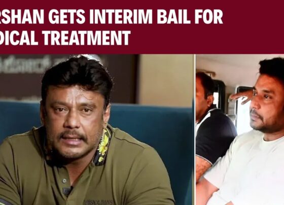 Karnataka Actor Darshan Granted Six-Week Interim Bail for Urgent Medical Treatment Renowned Kannada actor Darshan Thoogudeepa, embroiled in a high-profile legal case, received interim bail from the Karnataka High Court for a period of six weeks. The decision, driven by urgent medical concerns, allows Darshan to undergo a critical surgery to address numbness in both feet. This temporary release was granted with specific conditions, as outlined by Justice S. Vishwajith Shetty, after an extensive review of his health situation and arguments from both legal representatives. Darshan’s Medical Condition Necessitates Immediate Attention Darshan’s legal team, led by senior advocate C.V. Nagesh, presented compelling medical evidence pointing to Darshan’s need for immediate spinal surgery to alleviate his ongoing numbness and pain. This rare type of numbness could potentially worsen if not treated promptly. The 47-year-old actor opted to seek treatment at a private facility in Mysuru, covering all associated expenses personally. Conditions Attached to the Interim Bail