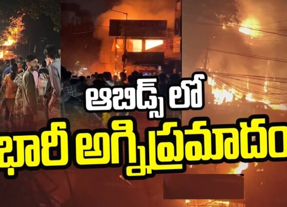 A major fire broke out in a wholesale fireworks store in the Abids-Boggulakunta area of Hyderabad, causing significant alarm as flames spread rapidly to adjacent shops. The intensity of the fire escalated, leading to explosions within the store as fireworks ignited, further fueling the blaze. Firefighters deployed four fire engines to bring the situation under control, working relentlessly to contain the flames and prevent further spread to surrounding businesses. The severity of the incident highlights the urgent need for improved safety measures in high-risk commercial zones, particularly in fireworks warehouses, to protect both property and public safety.