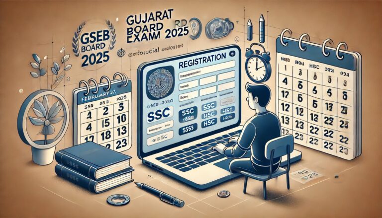 The Gujarat Board of Secondary and Higher Secondary Education (GSEB) has officially begun the registration process for the GSEB Gujarat Board Exam 2025. Students aspiring to appear for the Secondary School Certificate (SSC) and Higher Secondary Certificate (HSC) Science Stream exams in 2025 can now apply through the board’s official website, gseb.org. Who Needs to Register for the GSEB Gujarat Board Exam 2025? As per the GSEB’s official notice, the following groups of students are required to complete their registration online: Class 10 (SSC): All regular, repeater, special, GSOS regular, and GSOS repeater students. Sanskrit Pratham Students: Regular, repeater, and GSOS repeater students of Sanskrit Pratham must also apply for the February 2025 public exams. Class 12 (HSC Science Stream): All regular and repeater students are required to register online for the upcoming exams. The registration process is compulsory for all these groups, ensuring they are enrolled for the public exams that will take place in early 2025. Important Dates for GSEB Gujarat Board Exam 2025 SSC (Class 10) Exams: Begin on February 27, 2025, and end on March 10, 2025. HSC (Class 12) Science Stream Exams: Scheduled to start on February 27, 2025, and will conclude on March 13, 2025. Direct Links to Apply for GSEB Gujarat Board Exam 2025 To simplify the registration process, GSEB has provided direct links for both SSC and HSC Science stream registrations on their official website. Follow the respective links to access the application form. Direct Link to Apply for SSC Exam Direct Link to Apply for HSC Science Stream Exam How to Register for GSEB Gujarat Board Exam 2025: Step-by-Step Guide To successfully register for the GSEB Gujarat Board Exam 2025, candidates can follow these simple steps: Visit the Official Website: Go to gseb.org. Select the Appropriate Link: Click on the “SSC registration” or “HSC Science stream registration” link displayed on the homepage. Open the Registration Form: A new page will appear with the registration form. Fill in the Required Details: Enter all the necessary information accurately. Login and Complete the Form: After submitting the initial details, log in to your account to complete the full application form. Pay the Application Fee: Proceed to make the required payment for the application. Submit and Download: Once the application is complete, submit it and download a copy for future reference. Print a Hard Copy: It is advisable to keep a printed copy of the form for further use. GSEB Gujarat Board Exam 2025: Key Registration Dates Registration Start Date: October 22, 2024 Registration End Date: November 30, 2024 Students are urged to complete their registration before the deadline to avoid any last-minute complications. GSEB Exam Time Tables for SSC and HSC 2025 Released