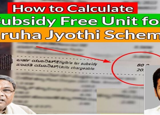 The Karnataka state government’s Gruha Jyothi Scheme offers free electricity of up to 200 units, helping households save on energy costs. With the 2024 initiative gaining attention, knowing how to calculate the Gruha Jyothi Subsidy for electricity bill free units is crucial for applicants. In this article, we break down the process, benefits, and eligibility criteria to help you better understand the scheme. What is the Karnataka Gruha Jyothi Scheme? The Gruha Jyothi Scheme is a flagship initiative of the Karnataka state government. The program is designed to provide up to 200 units of free electricity to permanent residents of Karnataka who meet the eligibility requirements. This initiative aims to alleviate the financial burden on households while encouraging the efficient and sustainable use of electricity. Residents of Karnataka can benefit from reduced electricity bills, with the scheme offering an opportunity to lower their energy costs significantly. Eligible citizens are required to apply via the official portal, and if their application is approved, they can begin receiving free electricity under the Gruha Jyothi program. Key Highlights of the Gruha Jyothi Subsidy Scheme Scheme Name: Gruha Jyothi Subsidy for Electricity Bill Launched by: Karnataka State Government Objective: Provide free electricity up to 200 units per month Beneficiaries: Permanent residents of Karnataka Official Website: https://sevasindhugs.karnataka.gov.in How to Calculate Gruha Jyothi Subsidy for Electricity Bill Units The calculation of the Gruha Jyothi subsidy depends on your previous year’s electricity consumption, along with a 10% allowance provided by the government. Below is the detailed step-by-step process to determine your eligibility for free electricity units under this scheme: Step 1: Collect Your Previous Year's Electricity Bills The first step in calculating your Gruha Jyothi subsidy is gathering all your electricity bills from the previous financial year (April 2022 to March 2023). You need these bills to determine your total electricity consumption for the year. Step 2: Calculate Your Total Electricity Consumption Once you have collected all 12 bills, list down the units consumed each month. Sum these up to calculate your total annual electricity consumption. Step 3: Determine Your Average Monthly Consumption To find out your average monthly consumption, divide the total units consumed by 12 (the number of months in a year). This figure will represent your average electricity consumption for the previous financial year. Step 4: Add 10% to the Average Consumption After calculating your average consumption, the Karnataka government allows an additional 10% increase to this figure. For example, if your average monthly consumption was 130 units, you would add 10%, which equals 13 units, bringing the total to 143 units. Step 5: Compare with the 200 Units Limit If your adjusted consumption (after adding 10%) is less than 200 units, you are eligible to receive free electricity under the Gruha Jyothi Scheme. However, if your adjusted consumption exceeds 200 units, you will not qualify for the subsidy. Step 6: Strive to Stay Under Your Previous Year’s Average To maintain eligibility for free electricity, you should aim to consume fewer or equal units of electricity compared to your previous year’s average. For instance, if your previous year’s average consumption was 150 units, ensure that your current consumption remains at or below that figure to avoid extra charges. Step 7: Pay for Excess Units If your electricity consumption exceeds the adjusted average, you will have to pay for the extra units. For example, if your current consumption is 170 units, and your adjusted average was 150 units, you would have to pay for the extra 20 units consumed. Example of Gruha Jyothi Subsidy Calculation To better understand the calculation process, let’s consider the following example: Monthly Consumption (Previous Year) May 2022: 97 units June 2022: 85 units July 2022: 110 units August 2022: 170 units September 2022: 65 units October 2022: 122 units November 2022: 158 units December 2022: 95 units January 2023: 160 units February 2023: 170 units March 2023: 150 units April 2023: 170 units Average Consumption: (97 + 85 + 110 + 170 + 65 + 122 + 158 + 95 + 160 + 170 + 150 + 170) ÷ 12 = 129.33 units Final Adjusted Consumption: 129.33 units + 10% = 139.33 units Thus, if your average monthly consumption is 139.33 units, you qualify for free electricity under the Gruha Jyothi Scheme. If your current consumption remains under 200 units, you will continue to receive free electricity. Common FAQs About Gruha Jyothi Scheme What benefits do selected applicants receive under the Gruha Jyothi Scheme? Eligible applicants will receive free electricity for up to 200 units per month. Which state launched the Gruha Jyothi Yojana? The Gruha Jyothi Yojana was launched by the Karnataka state government. How is the Gruha Jyothi subsidy calculated? The subsidy is calculated by adding 10% to the average electricity consumption from the previous financial year. If the total remains below 200 units, the applicant qualifies for free electricity. Final Thoughts The Gruha Jyothi Scheme is a significant step by the Karnataka government towards making electricity more affordable for its residents. Understanding how to calculate your subsidy is essential to take full advantage of this initiative. By maintaining efficient energy consumption and following the outlined steps, Karnataka residents can potentially enjoy free electricity and lower their household expenses. Be sure to apply through the official website and follow the calculation steps to determine your eligib