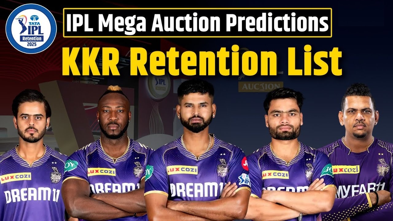 KKR Retention List 2025 Retained and Released Players