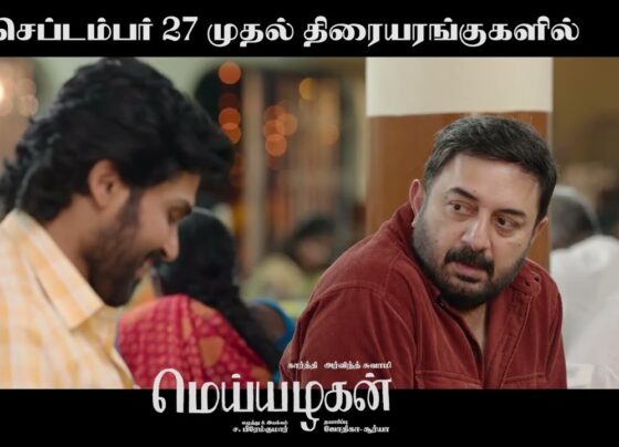 Karthi and Arvind Swamy’s highly anticipated movie, Meiyazhagan, is set to launch on Netflix after a successful theatrical run. Initially released in theaters on September 27, 2024, this emotional drama has captivated audiences. Now, the much-awaited Meiyazhagan OTT release is scheduled for October 27, 2024, giving viewers a chance to enjoy the film from the comfort of their homes. Overview of Meiyazhagan Directed by C. Prem Kumar, the mastermind behind the critically acclaimed film 96, Meiyazhagan takes audiences on a journey back to the year 1996. Arvind Swamy stars as Arunmozhi Varman, a man who returns to his hometown after a 20-year absence. His return ignites a journey of self-discovery and rekindles relationships, particularly with Sundaram, played by Karthi. The film’s deep emotional storyline, combined with strong performances, has resonated with viewers on a personal level. The film boasts an impressive cast, including Sri Divya, Rajkiran, and Swathi Konde. The musical score by Govind Vasantha beautifully complements the emotional narrative, while Mahendiran Jayaraju’s cinematography enhances the visual appeal of the movie. With an IMDb rating of 8.4/10 and box office earnings of Rs 33.77 crore, Meiyazhagan has left a lasting impression on critics and moviegoers alike. Meiyazhagan on Netflix: Streaming Details Fans of Meiyazhagan can stream the movie on Netflix starting from October 27, 2024. The movie will be available in multiple languages, including Tamil, Telugu (as Sathyam Sundaram), Hindi, Kannada, and Malayalam. This multilingual release is expected to attract a wide audience across India and beyond. Key Streaming Details: OTT Platform: Netflix Release Date: October 27, 2024 Language Availability: Tamil, Telugu, Hindi, Kannada, Malayalam Critical Reception of Meiyazhagan Since its theatrical release, Meiyazhagan has received widespread acclaim for its captivating storyline and strong character portrayals. Karthi and Arvind Swamy have been particularly praised for their roles, bringing depth and complexity to their characters. The film’s narrative structure and emotional depth have struck a chord with both audiences and critics, making it a standout among recent Indian cinema releases. At the box office, Meiyazhagan performed exceptionally well, earning over Rs 33 crore within a few weeks of its release. This financial success has set high expectations for its performance on streaming platforms like Netflix. Production Insights and Behind-the-Scenes Information Meiyazhagan was produced by Jyothika and Suriya under their production house 2D Entertainment. Announced in February 2023, the movie initially carried the working title Karthi 27, marking Karthi’s 27th role as a lead actor. Principal photography took place in Chennai and Kodambakkam from November 2023 to February 2024. Production Team: Director: C. Prem Kumar Producers: Jyothika, Suriya Music Composer: Govind Vasantha Cinematographer: Mahendiran Jayaraju Plot Summary of Meiyazhagan The story of Meiyazhagan centers on Arulmozhi Varman (Arvind Swamy), also known as Arul, who returns to his hometown of Thanjavur after 22 years for his cousin Bhuvana’s wedding. The plot alternates between 1996 and 2018, showing how Arul’s family was affected by the painful partition of their ancestral home. During his visit in 2018, Arul meets a distant relative, played by Karthi, whose identity he struggles to remember. Their interactions form the heart of the film, guiding Arul through an emotional journey of self-reflection and familial reconnection. Cast and Crew Details Arvind Swamy as Arulmozhi Varman Karthi as the unnamed relative Sri Divya as Hema, Arul’s supportive wife Rajkiran as Chokku Mama Devadarshini as Bhuvana Meiyazhagan’s Soundtrack: A Musical Masterpiece The musical score for Meiyazhagan has been lauded for its ability to enhance the emotional depth of the film. Govind Vasantha’s soundtrack features several poignant tracks that align with the movie’s themes of nostalgia, family, and self-discovery. Notable songs include: "Poraen Naa Poraen" "Yaaro Ivan Yaaro" (sung by Kamal Haasan) The songs resonate deeply with audiences, adding to the film’s overall impact. Box Office Performance and Viewer Reactions Meiyazhagan has enjoyed a strong run at the box office, grossing approximately ₹50 crores during its opening weekend. The movie’s blend of emotional storytelling and star-studded performances has contributed to its commercial success. Audience reactions have been overwhelmingly positive, with many viewers praising the film for its ability to evoke both laughter and tears. Trailer and Visual Appeal The trailer of Meiyazhagan offers a glimpse into the emotional intensity of the film. It beautifully showcases the scenic beauty of Thanjavur, while highlighting the central conflict of identity and family. The cinematography by Mahendiran Jayaraju captures the essence of small-town life, adding an additional layer of authenticity to the narrative. Key Themes and Symbolism in Meiyazhagan Meiyazhagan explores several deep themes that resonate with audiences on a personal level: Nostalgia: The film reflects on the importance of roots and childhood memories. Familial Bonds: At its core, the movie highlights the power of family and the significance of maintaining close relationships. Identity: Arul’s journey is one of rediscovery, as he confronts his past and seeks to reconcile it with his present. Final Thoughts on Meiyazhagan With its rich emotional storyline, stellar cast, and beautiful visuals, Meiyazhagan stands out as a must-watch film. Whether you're watching it for its compelling narrative or the outstanding performances by Karthi and Arvind Swamy, the film promises to leave a lasting impression. Don’t miss the chance to catch Meiyazhagan when it hits Netflix on October 27, 2024.