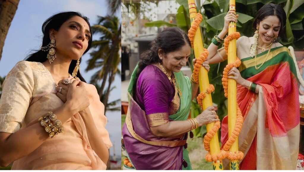 Naga Chaitanya and Sobhita Dhulipala, two of the most celebrated stars in Indian cinema, have officially started their wedding celebrations with the traditional Pasupu Danchadam ceremony. This special occasion marks the beginning of a series of rituals deeply rooted in Telugu culture. The couple, who got engaged in an intimate ceremony in Hyderabad, are now on the path to their much-anticipated wedding. The Significance of Pasupu Danchadam in Telugu Weddings Pasupu Danchadam is a significant pre-wedding ritual in Telugu weddings. It involves grinding turmeric, which symbolizes purity and prosperity. For Sobhita and Naga Chaitanya, this traditional ceremony marked the official start of their journey towards marital bliss. On Monday, Sobhita shared pictures on her Instagram from the Pasupu Danchadam ceremony, signaling the start of the wedding festivities. She captioned the post with, “Godhuma Raayi Pasupu danchatam And so it begins.” Sobhita’s Stunning Pre-Wedding Look For the ceremony, Sobhita Dhulipala looked radiant in a coral and green-toned silk saree, perfectly paired with a golden blouse. Her long hair was beautifully braided and adorned with fresh flowers, giving her a traditional yet elegant look. She completed her outfit with gold jewelry and green glass bangles, a nod to the cultural significance of the event. In the pictures she shared, Sobhita can be seen participating in the Pasupu Danchadam ceremony, surrounded by women from her family. She carried a plate filled with raw turmeric and actively took part in grinding it, symbolizing her readiness for the new chapter of life. The ceremony was filled with joy and blessings, as Sobhita received the good wishes of her elders and the priest. A Heartwarming Celebration with Family and Friends The ceremony was an intimate affair, attended by Sobhita's family, close friends, and bridesmaids. Pictures from the event show the actress enjoying moments with her loved ones, laughing and making memories ahead of her big day. Sobhita's joy was palpable as she posed for pictures, radiating happiness and anticipation for her future with Naga Chaitanya. Naga Chaitanya and Sobhita’s Engagement: A Look Back Sobhita and Naga Chaitanya got engaged in August in Hyderabad. The event was a private gathering, attended by the couple’s families and closest friends. For the engagement, Naga Chaitanya chose a simple yet elegant white kurta-pyjama, paired with a matching dupatta, while Sobhita looked graceful in a peach-colored traditional outfit, her hair styled in a neat bun adorned with flowers. Naga Chaitanya’s Journey Towards a New Beginning This wedding marks a new beginning for Naga Chaitanya, who was previously married to actress Samantha Ruth Prabhu. The two had publicly announced their separation in October 2021, after four years of marriage. Despite the past, Naga Chaitanya is now set to embark on a new chapter of his life with Sobhita Dhulipala. Naga Chaitanya’s father, legendary Telugu actor Nagarjuna, made the engagement announcement on X (formerly Twitter), sharing glimpses from the private ceremony. His message was filled with love and blessings for the couple, expressing his excitement for their future together. What’s Next for the Couple? As the wedding preparations continue, fans of Naga Chaitanya and Sobhita Dhulipala are eagerly waiting for more updates on their big day. The couple is expected to tie the knot in a grand ceremony later this year, with the celebrations expected to reflect the rich traditions of Telugu culture. The Pasupu Danchadam ceremony has set the tone for what promises to be a memorable wedding. From the beautiful pre-wedding rituals to the couple’s close-knit family moments, Naga Chaitanya and Sobhita Dhulipala’s wedding is shaping up to be a significant cultural event, not only for their fans but also for the entire film industry. Conclusion Naga Chaitanya and Sobhita Dhulipala’s wedding is a celebration of love, tradition, and new beginnings. The Pasupu Danchadam ceremony marks the first step in their journey towards marriage, steeped in the rich cultural heritage of Telugu weddings. With their engagement already making headlines, the upcoming wedding promises to be an equally grand and joyous occasion. Fans and well-wishers alike are looking forward to witnessing the union of these two beloved stars, who have captured hearts both on and off the screen. As more details about the wedding emerge, one thing is certain: Naga Chaitanya and Sobhita Dhulipala’s wedding will be a beautiful fusion of tradition, love, and star power.