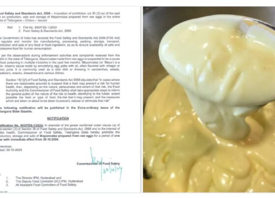 Introduction to Telangana's Food Safety Regulations In a significant move to safeguard public health, the Government of Telangana has imposed a ban on the production, sale, and storage of mayonnaise made with raw eggs throughout the state. This decision comes as part of ongoing efforts to adhere to the Food Safety and Standards Act, 2006 (FSS Act), which aims to provide safe, wholesome food to the public. The prohibition will remain in effect for one year, starting from October 30, 2024. Understanding the Food Safety and Standards Act, 2006 The Food Safety and Standards Act, 2006, was established by the Government of India to regulate various aspects of food production, processing, storage, distribution, and sale. This law is vital in ensuring that food consumed by the public is safe, healthy, and free from contaminants. Under this legislation, food safety authorities have the power to monitor and take action against any food items or practices that may pose a risk to public health. Why Raw Egg Mayonnaise Was Banned in Telangana Following several complaints and health concerns, Telangana’s Food Safety Department identified mayonnaise prepared with raw eggs as a possible cause of foodborne illnesses. Instances of food poisoning linked to raw egg-based mayonnaise have raised concerns among the public. Made by emulsifying egg yolks with oil, mayonnaise is popular in sandwiches, salads, shawarma, and a variety of snacks. However, using raw eggs in mayonnaise increases the risk of bacterial contamination, notably from Salmonella, which can lead to severe food poisoning symptoms. Section 18(1)(f) of the FSS Act: Protecting Public Health According to Section 18(1)(f) of the Food Safety and Standards Act, 2006, the Food Authority and the Commissioner of Food Safety must take necessary measures if there is a reasonable suspicion that a particular food product may pose a health risk. This section empowers food authorities to inform the public and take preventative steps to either restrict or ban such foods to eliminate or reduce the risk. In Telangana's case, after observing the potential health hazards posed by raw egg-based mayonnaise, the authorities have acted promptly to implement a one-year prohibition to protect the public. Official Notification on the Prohibition of Raw Egg Mayonnaise As per the notification issued by the Office of the Commissioner of Food Safety in Telangana: Notification No. 603/FSS-1/2024: In exercise of the powers under clause (a) of Sub-section (2) of Section 30 of the Food Safety and Standards Act, 2006, the Commissioner of Food Safety, Telangana, has prohibited the production, sale, and storage of mayonnaise made from raw eggs throughout Telangana for one year, effective October 30, 2024. This notification is an important step by the Telangana government to uphold food safety standards and prevent potential health risks associated with consuming raw egg-based mayonnaise. Impact of the Ban on the Food Industry and Consumers The ban will directly a