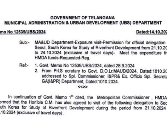 The Government of Telangana, under the Municipal Administration and Urban Development (MA&UD) Department, has approved an official delegation to visit Seoul, South Korea. The purpose of the visit is to study riverfront development projects from October 21, 2024, to October 24, 2024, with travel days excluded. The costs for this visit will be met through the funds of the Hyderabad Metropolitan Development Authority (HMDA), aligning with their urban rejuvenation objectives. Importance of Riverfront Development for Telangana's Urban Growth Riverfront development plays a vital role in urban revitalization, creating public spaces that boost the quality of life in cities. With growing concerns about sustainable development and environmental preservation, Telangana is keen to study global best practices. Seoul, a world leader in urban planning and environmental sustainability, offers a prime case study for the state. The Telangana government aims to apply learnings from Seoul to enhance its own urban projects, particularly in Hyderabad. Delegation Members for the Seoul Visit The delegation to Seoul consists of prominent government officials, media representatives, and members of the legislature. The key individuals participating in this study tour are as follows: Sri Chatanala Kean Kumar - Member of Parliament, Government of Telangana Sri Kale Yadalah - Member of the Legislative Assembly (MLA), Government of Telangana Manthripragada Hanumantha Rao, IAS - Special Commissioner (I&PR), Government of Telangana Sri Karri Sdram - Director of Media & Communications, Government of Telangana Sri Nirnmakayala Vamsi Srinkras - Bureau Chief, Deccan Chronicle Sri Mahesh Kodde - Senior Assistant Editor, Times of India Smt. Vadlamudi Swathi - Senior Assistant Editor, The Hindu Sri Bolli Kartheek - Senior Reporter, New Indian Express Sri Mandapalle Laxmi Narasimha Reddy - Bureau Chief, Eenadu Sri Uppuloon Gita Naga Murali Krishna - Bureau Chief, Andhra Jyothi Sri B. Arun Kumar - State Bureau Reporter, Velugu Sri Dokuti Venkateshwar Reddy - City Bureau Chief, Saakshi Sri Mohammed Ismail Atoned - Senior Reporter, The Siasat Daily Sri Mohammed Iftequar All Eternaad - Senior Correspondent, Eternaad Daily Sri Maripani Prabhakar - Senior Correspondent, TV9 News Sri Ramesh Donthu - Bureau Chief, NTV Telugu News Sri Margam Srinivas - Bureau Chief, TV5 Telugu News Sri Jonnada Yadaiah - State Bureau Reporter, V6 Telugu News Sri Modhala Narsinga Rao - Bureau Chief, ABN Sri Pochiraju Sriram Murthy - Bureau Chief, ETV Objectives of the Delegation's Visit to Seoul The primary goal of this visit is to understand how Seoul has successfully transformed its riverfronts, including the iconic Cheonggyecheon Stream. Cheonggyecheon’s revival is a benchmark in sustainable urban design, balancing development with ecological restoration. The Telangana delegation hopes to gain insights that can be applied to similar projects in Hyderabad, particularly along the Musi River. The Musi River, which flows through Hyderabad, has faced years of pollution and degradation. The state government has prioritized the river's rejuvenation as a key aspect of its urban development agenda. Learning from Seoul’s integrated approach to riverfront development will allow Telangana to incorporate innovative solutions to environmental issues while promoting urban growth. HMDA’s Role in Telangana’s Urban Rejuvenation The HMDA has been instrumental in the urban planning and development of Hyderabad and surrounding areas. Their involvement in this delegation underscores their commitment to transforming Telangana’s urban landscape. The funds for this visit will come directly from HMDA’s budget, aligning with the authority’s long-term mission to rejuvenate Hyderabad and other urban areas under its jurisdiction. This study tour is part of a broader strategy to promote sustainable development, enhance public spaces, and create eco-friendly urban infrastructure. The HMDA aims to replicate successful international models like Seoul's riverfront development to make Hyderabad a world-class city. Conclusion: The Future of Telangana’s Riverfronts The Telangana government's decision to send a high-level delegation to Seoul marks a significant step toward the state’s urban transformation goals. The lessons learned from this visit will guide future riverfront projects, particularly the revitalization of the Musi River. By embracing international best practices, Telangana can position itself as a leader in sustainable urban development in India. The visit to Seoul is not just a study tour; it is an investment in the future of Telangana's cities.