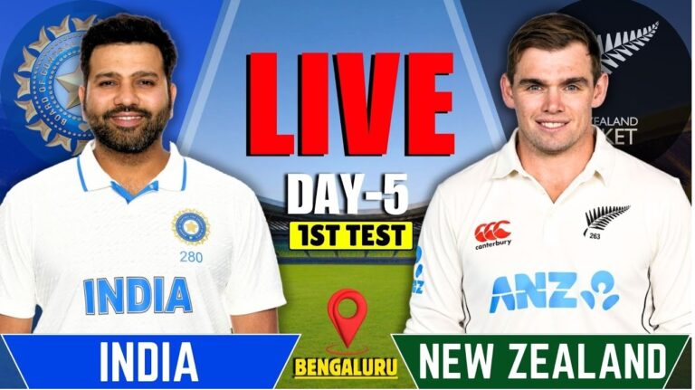 India vs New Zealand: Day 5 Begins with a Crucial Strike by Bumrah As Day 5 begins, Indian pacer Jasprit Bumrah has already struck an important blow, dismissing New Zealand's captain, Tom Latham, without troubling the scorers. This early dismissal sets the tone for India’s defense as they attempt to restrict New Zealand from chasing down the small but challenging target. Bumrah’s early breakthrough gives hope to Indian fans, but New Zealand remains in a strong position with Devon Conway and Will Young determined to steady the ship. The Chinnaswamy Stadium is set to witness a thrilling final day of Test cricket as both teams fight for control. Rain Affects Play on Day 4 Earlier, rain played a pivotal role on Day 4, halting play just as New Zealand started their innings. The match had to be called off early due to bad light and continuous downpours. India, after setting a total of 462 in their first innings, left New Zealand with a target of 107 runs after being bowled out. While the target might appear manageable, India's strong bowling attack aims to replicate past performances in defending small totals, especially in home conditions. Sarfaraz Khan and Rishabh Pant Shine in India's Innings In India’s first innings, Sarfaraz Khan was the standout performer. Called into the team due to Shubman Gill’s injury, Khan seized the opportunity and scored his maiden Test century, eventually converting it into an impressive 150. His crucial innings provided the backbone to India’s total. Rishabh Pant, known for his attacking style, contributed a rapid 99. His counterattacking knock threatened to put New Zealand on the back foot but tragically ended when he fell just one run short of a century. Pant’s fearless approach and Khan’s solid batting gave India hope despite being in a tough position after early wickets fell. Their efforts allowed India to set a target that could still test New Zealand’s batting lineup. Virat Kohli and Sarfaraz Khan's Crucial Partnership Before Pant’s knock, Virat Kohli also contributed with a solid 70, partnering with Sarfaraz Khan to put up a 136-run stand off 163 balls. Kohli, continuing his consistent run in Test cricket, was unfortunately dismissed on the last ball of Day 3, reducing India’s momentum going into Day 4. Kohli’s innings saw him cross the 9000-run mark in Test cricket, a monumental achievement in just 197 innings. His current average stands at 48, with an unbeaten 254 being his highest score. Kohli has now scored 29 centuries in his illustrious Test career, further solidifying his legacy. New Zealand's Bowling Attack Makes Their Mark New Zealand’s bowling unit performed admirably, with William O’Rourke and Matt Henry taking three wickets each. Ajaz Patel also contributed with two crucial wickets, while Glenn Phillips and Tim Southee picked up one wicket apiece. Phillips’ bowling provided key breakthroughs at critical moments, including the wicket of Virat Kohli. However, despite their efforts, New Zealand’s bowlers found themselves tasked with chasing a potentially tricky total on a challenging surface. New Zealand’s Hunt for a Historic Test Win in India New Zealand is now on the brink of achieving their first Test win on Indian soil in 36 years. The last time they managed such a feat was in 1989, when Sir Richard Hadlee’s ten-wicket haul at the Wankhede Stadium led New Zealand to a historic 136-run victory. With only 107 runs to chase on the final day, New Zealand has the opportunity to secure a memorable win. However, India’s bowling lineup, featuring the likes of Jasprit Bumrah, Ravindra Jadeja, and Ravichandran Ashwin, is known for defending low totals, and the game remains wide open. India's Hopes Rest on Their Bowlers India’s bowlers will need to fire on all cylinders to stand a chance. Bumrah has already set the tone, and Ravindra Jadeja and Ashwin will play critical roles in applying pressure on New Zealand's batters. If India’s bowlers can exploit the conditions and bowl with discipline, they may still be able to defend their modest total and prevent New Zealand from achieving their target. India and New Zealand Playing XI India: Yashasvi Jaiswal, Rohit Sharma (C), Virat Kohli, Sarfaraz Khan, Rishabh Pant (WK), KL Rahul, Ravindra Jadeja, Ravichandran Ashwin, Kuldeep Yadav, Jasprit Bumrah, Mohammed Siraj New Zealand: Tom Latham (C), Devon Conway, Will Young, Rachin Ravindra, Daryl Mitchell, Tom Blundell (WK), Glenn Phillips, Matt Henry, Tim Southee, Ajaz Patel, Will O'Rourke Conclusion: A Nail-Biting Finish Awaits As we approach the final day of this intriguing Test match, all eyes will be on India’s bowlers and New Zealand’s batters. Can India pull off a remarkable defense of one of the lowest fourth-innings targets in their Test history, or will New Zealand end their 36-year wait for a Test victory on Indian soil? The Chinnaswamy Stadium is set for an enthralling finish in what has been a start-stop but thoroughly competitive Test match.
