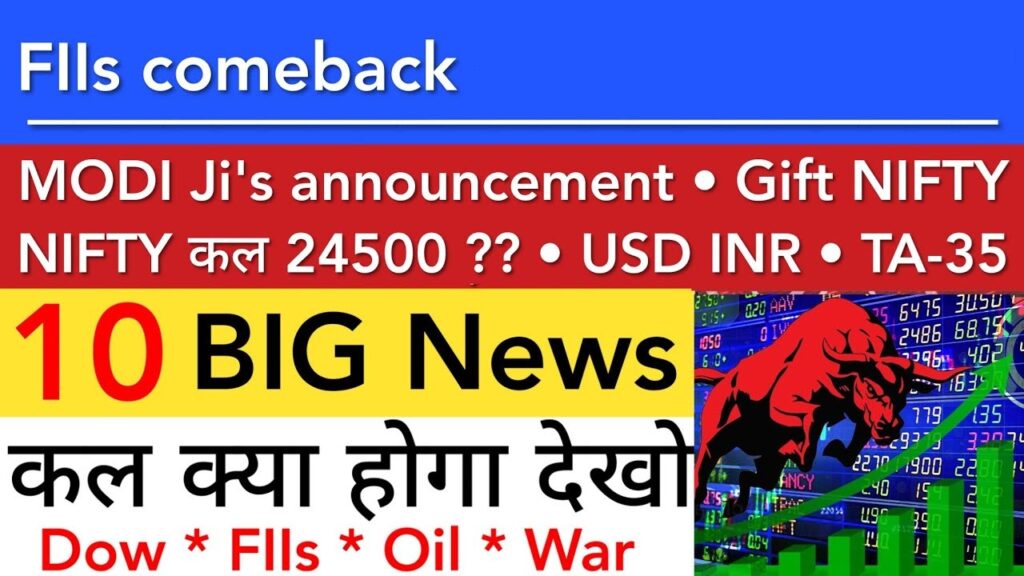 Do Foreign Investors Reverse Their Outflow? Stock Market Projection for 25th Of November 2024 The stock market embraces an action-packed trading week ahead starting 25 November 2024, Monday. As the article continues, there is a discussion of the stock market vis a vis the key trends from around the world and some expectations for the next week. Be waiting for a straight analysis of major resistance and support levels, FII’s (Foreign Institutional Institutions) trades, and the state of economy which will affect the market in question. Stock Markets Recaps from the Previous Week In the last week of the market, the recovery was substantial, in particular Nifty 50 which began to gain strong movement. The index crossed through these two key levels of resistance on the way up: During the early session, the level of 23,500.was crossed 23,750 and finished the session at over 23,900 With this performance, the expectations of overcoming the psychological barrier of 24000 in the coming sessions appears to be positive. The analysts expect the focus target region to be 24,200 and 24,250 levels if the momentum is continuous. Gist For World Stock Market Settlements The Indian market is still under the influence of foreign stock market settlements. Important events involve: The American Markets: The Dow Jones as well as the Nasdaq have had a significant rebound and are close to their previous highest level. Brent Crude Oil Prices: A 5% increase in the price of brent crude oil are likely to dampen inflation and the margins of companies. Forex Reserves: With India's foreign currency reserve to just $657.89 billion as reported, there are clear assertions on the financial security of the currency. Additionally, global stock markets are in a broad state of tension fueled by Russia and European Union conflict among other factors. The Role of FIIs and DIIs Market fluctuations are critically driven by Foreign Institutional Investors (FIIs), and Domestic Institutional Investors (DIIs): FIIs: After disposing of company stocks worth ₹1,278 crore the previous week, they have now reduced their overall influence and activity. DIIs: The report shows that there were net purchases totaling ₹1,722 crore enabling repayment in times when FII funds were minimal. Increased FII inflows are necessary for additional soaring of the market. An adaption to this scenario would easily make the market to set new mountains. Key Levels to Watch: Nifty 50 and Bank Nifty Nifty 50 Resistance Levels: 24,000: This is the level where barrier of resistance is located and when a breakout happens, a surge will be expected. 24,250: To manage shifts towards 24,500, it would be ideal to maintain these levels. Support Levels: 23,650 to 23,500: Their sweetspot in a pullback accommodates these levels perfectly. Bank Nifty Key Range: 52,000–52,250 Twelve of the last fifteen years since 2003 every time attempts were made to break the zone has proven a significant challenge making the range essential for upward movement. Sectoral Insights and Stock-Specific Updates Holding the Market Together The Maharashtra elections have strengthened investor sentiments with BJP led coalition wining confidence in voters. Some of the key takeaways are that: There has been a increased focus on infrastructure spending. Political stability increasing long term investor’s outlook in the markets. Shareholders of Adani Group S&P Global’s recently downgraded Adani Green, Adani Transmission and Adani Total Gas stocks due to expected short-term volatility. Investors should watch these stocks carefully before trading them. Global Economic Policy and Ratings A significant shift in politics in the US has worried the Nobel prize winning economist Abhijit Bannerjee regarding the global economy, however India’s government remains focused on increasing ease of doing business around the country, especially in places such as Odisha that hint towards the potential for Big investments. Market Prediction for November 25,2024 As per the Tuesday session, the expert predicts a good start for Monday’s sitting due to the following reasons: SGX Nifty indicates a decent gap up of 120-130 and places Nifty 50 above 24000. If the place stay above 24250 it generates the potential to aim for 24500. Indicators to Watch: Global cues: Futures information of Dow Jones and Nasdaq might provide the needed direction. Outcome by sector: PSU bank stocks and infrastructure-related sectors are expected to push through with good performance. Key events: Track changes in regional FII flows together with crude oil prices. Conclusion: Investors should remember this strategy The movements of the stock market on the 25th of November would be determined by whether critical levels on Nifty 50 and Bank Nifty were maintained with the support of FII’s. Traders should: Be on the lookout for corrective moves targeting 24,250 on the Nifty 50 and 52,250 on the Bank Nifty. Be on the lookout for shares of the PSU banking sector as well as the large cap infrastructure companies. Keep up to date with the more simplified flow of the international market and with global political affairs. For the long term investors, there are some stocks to look out for in the current market environment particularly in the pending growth sectors which include infrastructure as well as banking sectors. But as the contest of the week reveals, be prepared to be shocked