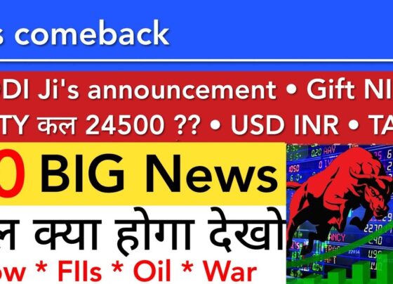 Do Foreign Investors Reverse Their Outflow? Stock Market Projection for 25th Of November 2024 The stock market embraces an action-packed trading week ahead starting 25 November 2024, Monday. As the article continues, there is a discussion of the stock market vis a vis the key trends from around the world and some expectations for the next week. Be waiting for a straight analysis of major resistance and support levels, FII’s (Foreign Institutional Institutions) trades, and the state of economy which will affect the market in question. Stock Markets Recaps from the Previous Week In the last week of the market, the recovery was substantial, in particular Nifty 50 which began to gain strong movement. The index crossed through these two key levels of resistance on the way up: During the early session, the level of 23,500.was crossed 23,750 and finished the session at over 23,900 With this performance, the expectations of overcoming the psychological barrier of 24000 in the coming sessions appears to be positive. The analysts expect the focus target region to be 24,200 and 24,250 levels if the momentum is continuous. Gist For World Stock Market Settlements The Indian market is still under the influence of foreign stock market settlements. Important events involve: The American Markets: The Dow Jones as well as the Nasdaq have had a significant rebound and are close to their previous highest level. Brent Crude Oil Prices: A 5% increase in the price of brent crude oil are likely to dampen inflation and the margins of companies. Forex Reserves: With India's foreign currency reserve to just $657.89 billion as reported, there are clear assertions on the financial security of the currency. Additionally, global stock markets are in a broad state of tension fueled by Russia and European Union conflict among other factors. The Role of FIIs and DIIs Market fluctuations are critically driven by Foreign Institutional Investors (FIIs), and Domestic Institutional Investors (DIIs): FIIs: After disposing of company stocks worth ₹1,278 crore the previous week, they have now reduced their overall influence and activity. DIIs: The report shows that there were net purchases totaling ₹1,722 crore enabling repayment in times when FII funds were minimal. Increased FII inflows are necessary for additional soaring of the market. An adaption to this scenario would easily make the market to set new mountains. Key Levels to Watch: Nifty 50 and Bank Nifty Nifty 50 Resistance Levels: 24,000: This is the level where barrier of resistance is located and when a breakout happens, a surge will be expected. 24,250: To manage shifts towards 24,500, it would be ideal to maintain these levels. Support Levels: 23,650 to 23,500: Their sweetspot in a pullback accommodates these levels perfectly. Bank Nifty Key Range: 52,000–52,250 Twelve of the last fifteen years since 2003 every time attempts were made to break the zone has proven a significant challenge making the range essential for upward movement. Sectoral Insights and Stock-Specific Updates Holding the Market Together The Maharashtra elections have strengthened investor sentiments with BJP led coalition wining confidence in voters. Some of the key takeaways are that: There has been a increased focus on infrastructure spending. Political stability increasing long term investor’s outlook in the markets. Shareholders of Adani Group S&P Global’s recently downgraded Adani Green, Adani Transmission and Adani Total Gas stocks due to expected short-term volatility. Investors should watch these stocks carefully before trading them. Global Economic Policy and Ratings A significant shift in politics in the US has worried the Nobel prize winning economist Abhijit Bannerjee regarding the global economy, however India’s government remains focused on increasing ease of doing business around the country, especially in places such as Odisha that hint towards the potential for Big investments. Market Prediction for November 25,2024 As per the Tuesday session, the expert predicts a good start for Monday’s sitting due to the following reasons: SGX Nifty indicates a decent gap up of 120-130 and places Nifty 50 above 24000. If the place stay above 24250 it generates the potential to aim for 24500. Indicators to Watch: Global cues: Futures information of Dow Jones and Nasdaq might provide the needed direction. Outcome by sector: PSU bank stocks and infrastructure-related sectors are expected to push through with good performance. Key events: Track changes in regional FII flows together with crude oil prices. Conclusion: Investors should remember this strategy The movements of the stock market on the 25th of November would be determined by whether critical levels on Nifty 50 and Bank Nifty were maintained with the support of FII’s. Traders should: Be on the lookout for corrective moves targeting 24,250 on the Nifty 50 and 52,250 on the Bank Nifty. Be on the lookout for shares of the PSU banking sector as well as the large cap infrastructure companies. Keep up to date with the more simplified flow of the international market and with global political affairs. For the long term investors, there are some stocks to look out for in the current market environment particularly in the pending growth sectors which include infrastructure as well as banking sectors. But as the contest of the week reveals, be prepared to be shocked