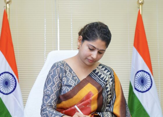 1. Smt. Smite Sabharwal, IAS(2001), Member Secretary, Telangana State Finance Commission, is transferr. and posted as Secretary to Government VAT & C Departrnent, duly relieving ST N.Sridhar, IAS(1997) from FAC of the said post. The Member of Service is also placed in FAC of thc posts of Mcmbcr Secretary, Telangana State Finance Commission and Director, Archaeology. 2. :11 E.Sridhar, IAS(2004), Commissioner, Prohibition & Excise, is mtransferred relcilevPIZTI BajenSkeactreagarYm,taIAZT97ferrOtrt; FAC Welfaresa idegrt. ant' dulY The Member of Service is also placed in FAC of the post of Commissioner, Endowments, duly relieving Sri Zendage Hanurnant Kondiba, IAS(2016) from FAC of the said post. 3. Smt. Anita Ramachandran, IAS(2004), Commissioner, PR & RD, Is transferred and posted as Secretary to Government, WCD & SC Department duly relieving Dr.T.K.Sreedevl, IAS(2004) from FAC of the said post. 4. Sri Ilarnbarithi K., IAS(2005), Commissioner, Transport Is transferred and posted as Commissioner, GHMC. 5. Sri K.Surendra Mohan, IAS(2006), Secretary to Government (Mines Geology), I&C Department is placed in FAC of the post of Commissioner, Transport vice ST Ilambarithi K., IAS(2005) transferred. 6. ST Chevvuni Hari 0050, IAS(2009), who is waiting for posting, is posted as Director, Prohibition & Excise, vice ST E.Sridhar, IAS(2004) transferred. 7. ST D.Krishna Bhaskar, IAS(2012), Spl. Secretary to Deputy CM and Spl. Secretary to Government, Finance & Planning(FAC), is transferred and posted as CMD, TRANSCO, duly relieving Sri Sandeep Kumar Sultania, IAS(1998) from FAC of the said post. The Member of Service shall also hold FAC of the post of Spl. Secretary to Deputy CM. 8. ST Siva Sankar Lotheti, IAS(2013) who is waiting for posting, is posted as CEO, Arogyasri Health Care Trust, duly relieving ST R.V.Karnan, IAS(2012) 9. from FAC of the said post. PR :1r3',avaicaeGnrAnt1a3Rahaaclilsangclari:rin,g1VCZt4i;lirLifearsrteadd. 00ectar, 10. Smt. Chittem Lakshmi, IAS(2013) who is waiting for posting, A posted as Director, AYUSH, duly relieving Smt. Christina Z.Chongthu, IAS(2001) from FAC of the said post. 11. Sri Krishna Aditya S., IAS(2014), Director, Labour, is transferred and posted as Director, Intermediate Education & Secretary, Board of Intermediate Education, duly relieving Snot. A.Sridevasena, IA512008) from FAC of the said post. The Member of Service is also placed in FAC of the post of VC & MD, Telangana Education & Welfare Infrastructure Developrnent Corporation (TGWEIDC), duly relieving ST E.V.Narsimha Reddy, IAS(2017) from FAC of the said post. Contd.. //2// 12. Sri Sanjay Kumar, IAS(1995) Prl. Secretary to Government, LET&F Department is placed in FAC of the post of Commissioner, Labour, vice ST Krishna Aditya S., IAS(2014) transferred. 13. Dr.Gaurav Uppal, IAS(2005), Resident Commissioner, Telangana Bhavan, New Delhi, is placed in FAC of the post of Secretary to Government (Coordination-GoI Projects), General Administration Department.